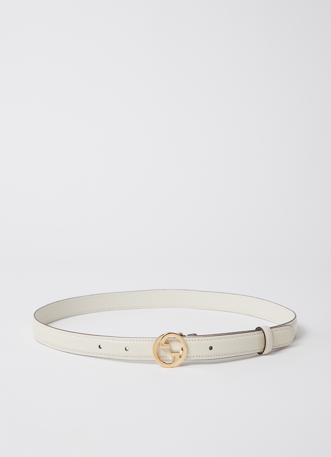 Gucci Blondie riem van leer met logo - voorkant wit