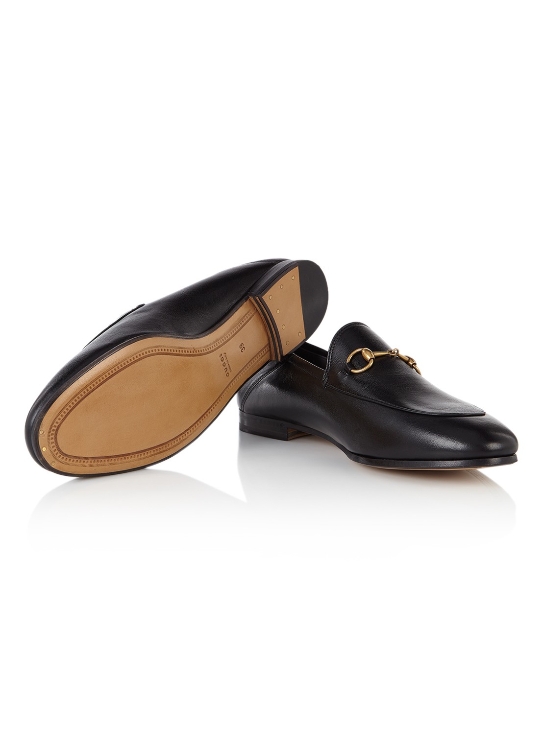 Gucci Brixton loafer van leer met horsebit - detail 3 zwart