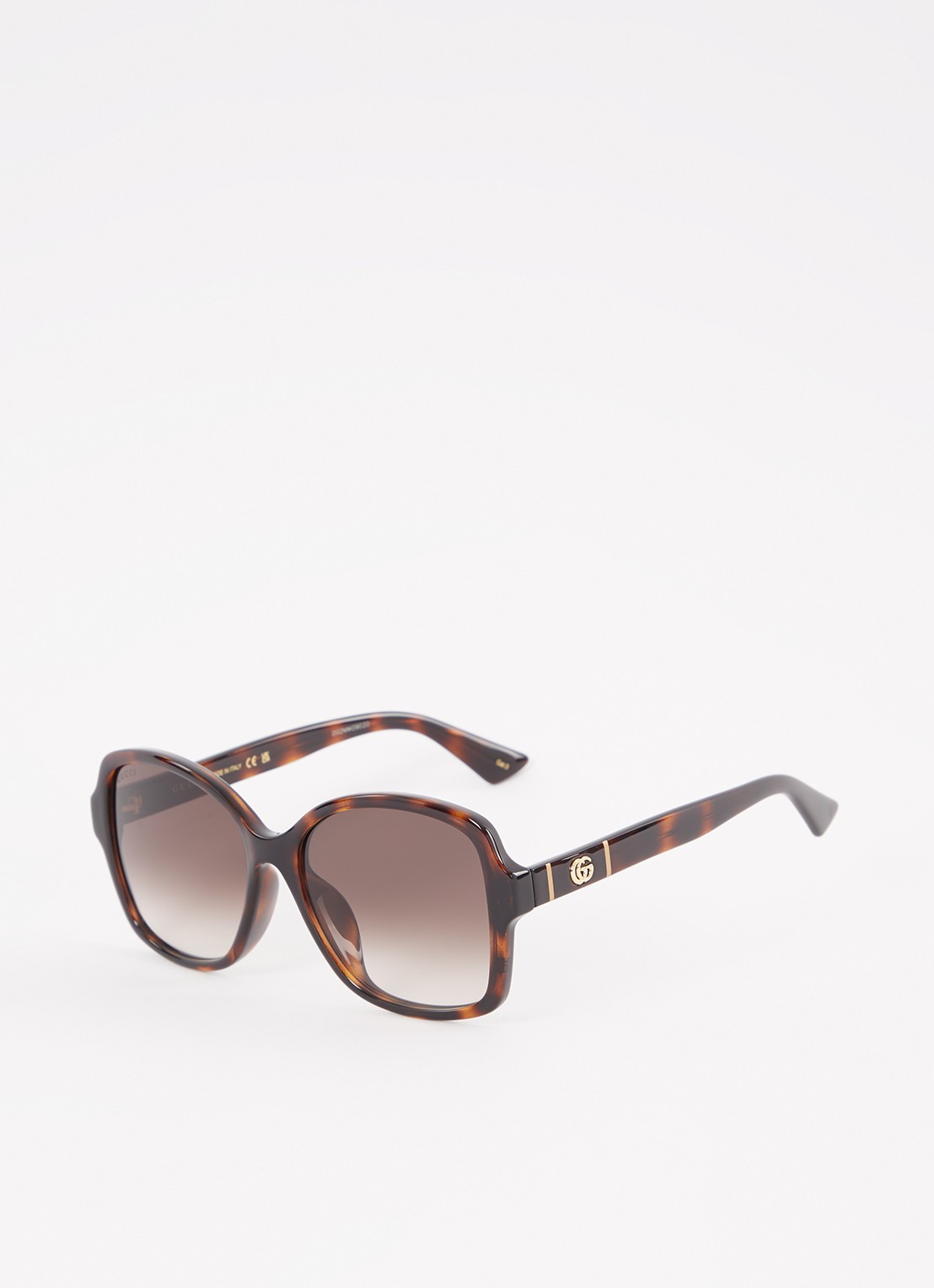 Gucci Butterfly zonnebril GG0765SA - voorkant 4 donkerbruin