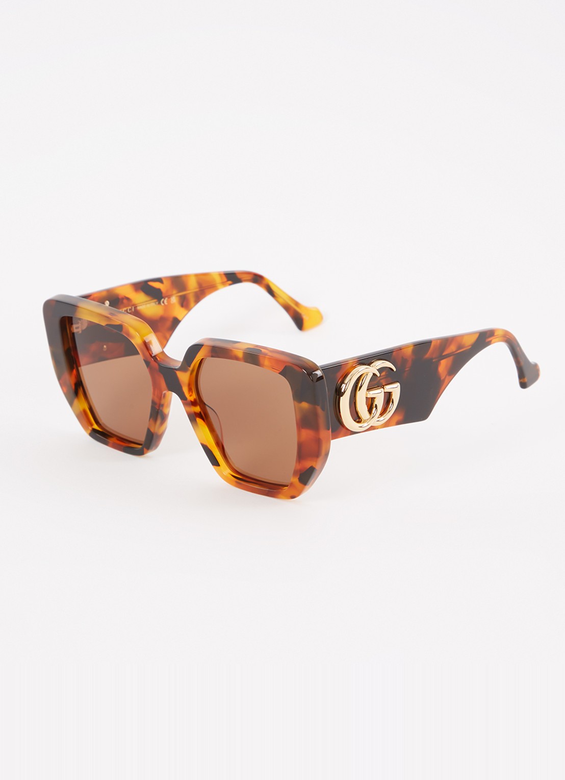 Gucci Butterfly zonnebril GG0956S - voorkant 4 donkerbruin
