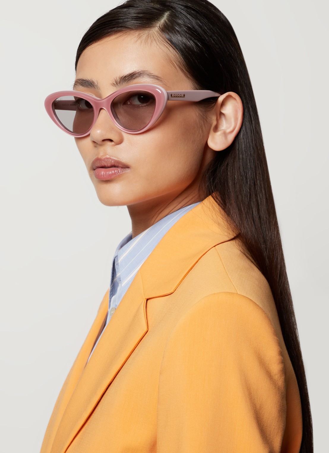 Gucci Cat Eye zonnebril GG1170S - voorkant 5 lichtroze