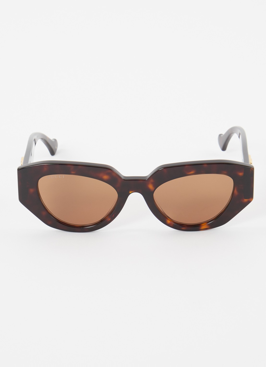 Gucci Cat Eye zonnebril GG1421S - detail donkerbruin