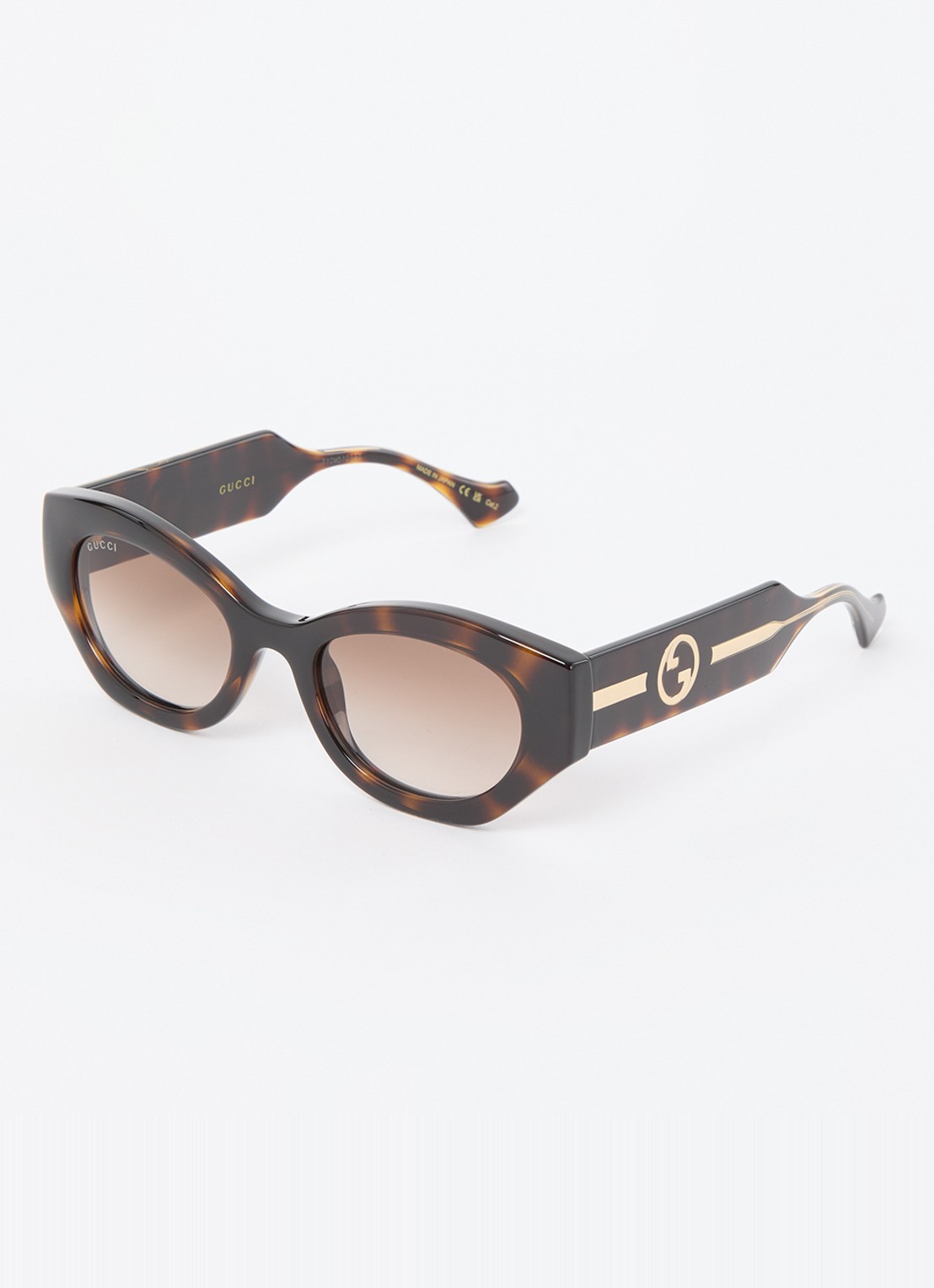 Gucci  Cat Eye zonnebril GG1553S - voorkant hazelnootbruin