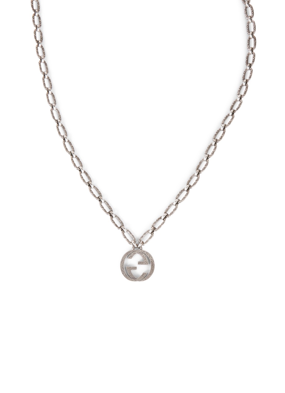 Gucci G schakelketting van sterling zilver - voorkant zilver