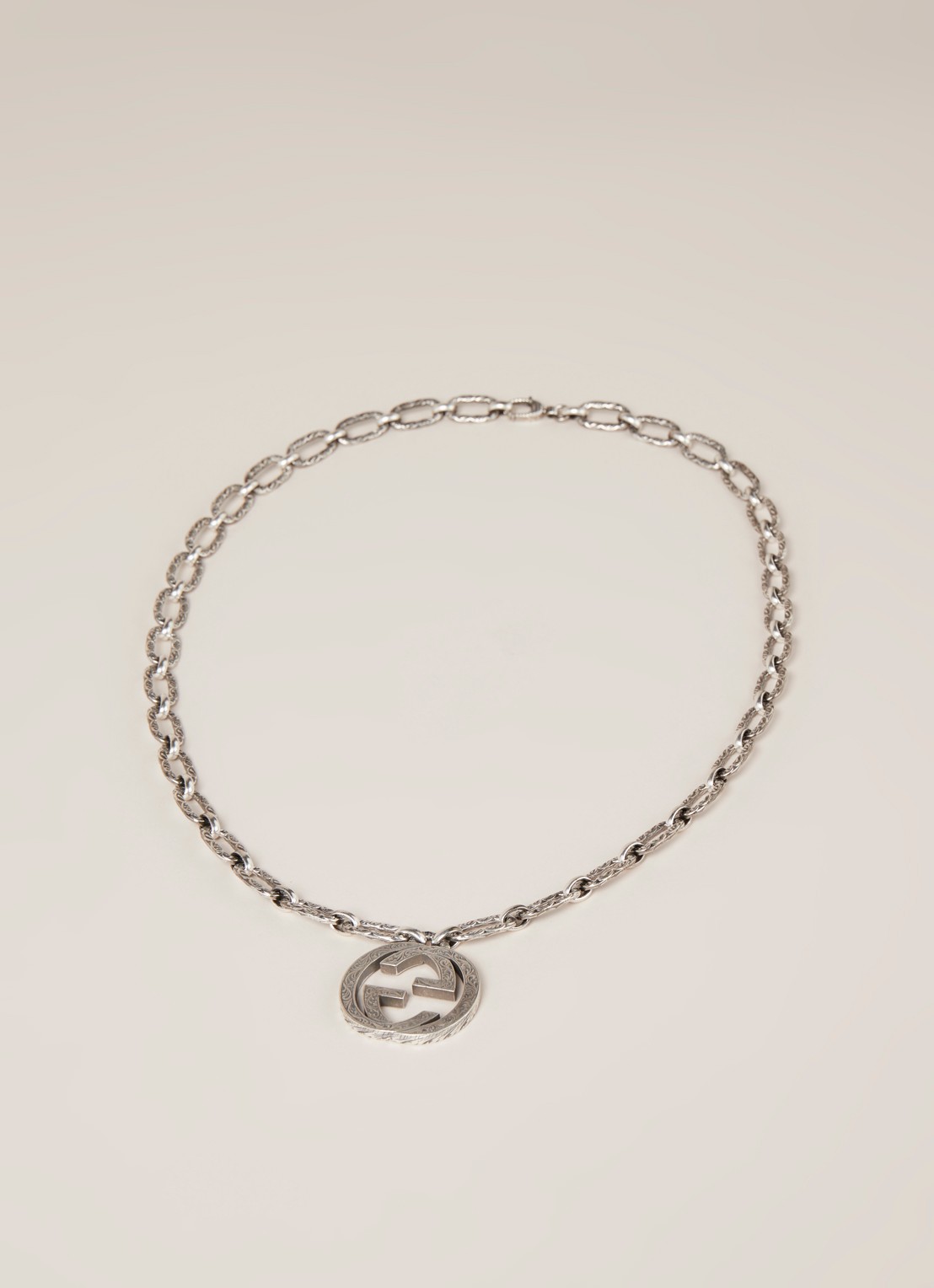 Gucci G schakelketting van sterling zilver - voorkant 2 zilver