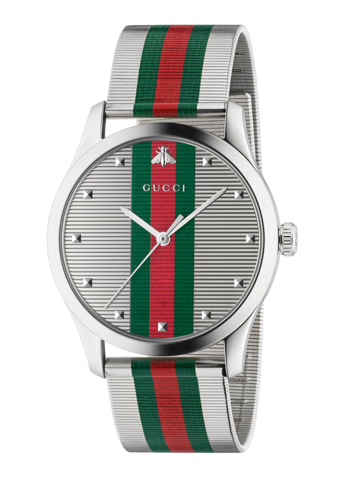 Gucci G-Timeless Contemporary horloge YA126284 - voorkant zilver