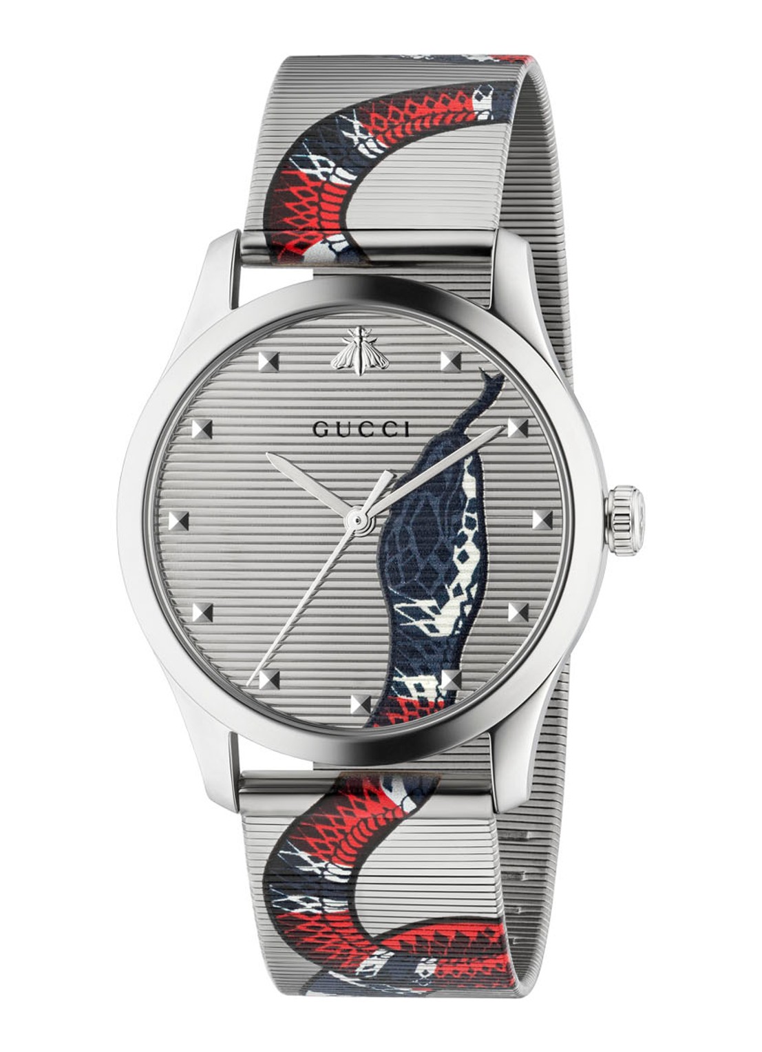 Gucci G-Timeless Contemporary horloge YA1264123 - voorkant zilver