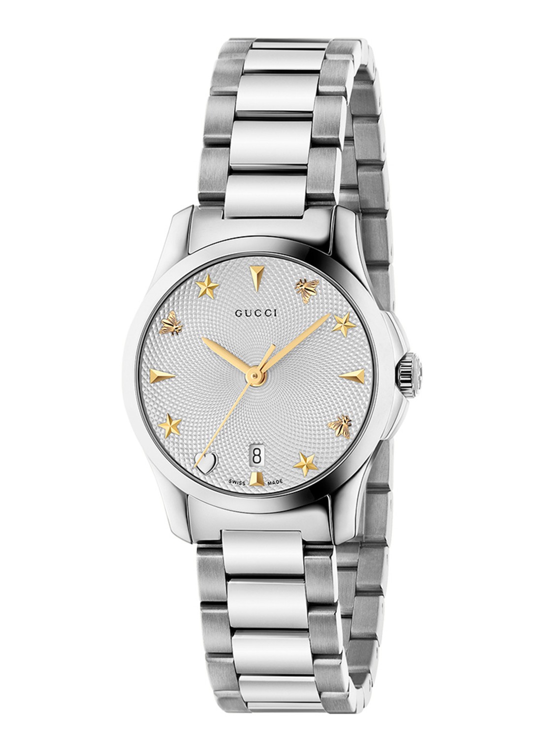 Gucci G-Timeless horloge YA126572 - voorkant zilver