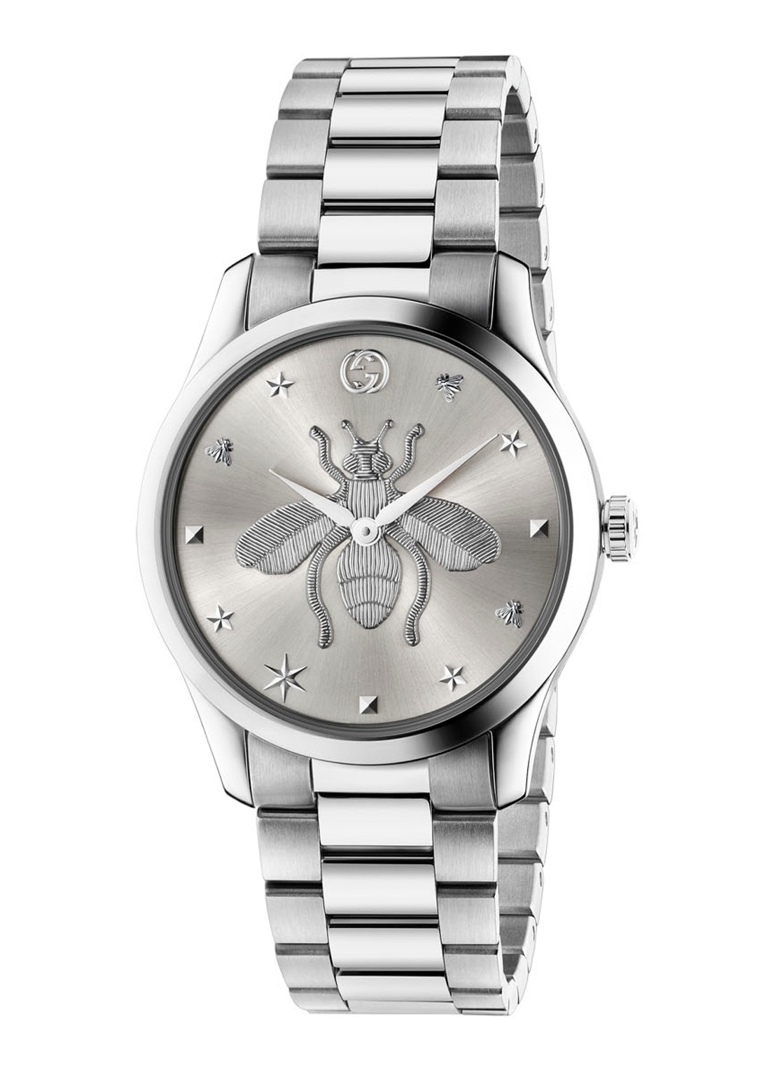 Gucci G-Timeless Iconic horloge YA1264126 - voorkant zilver