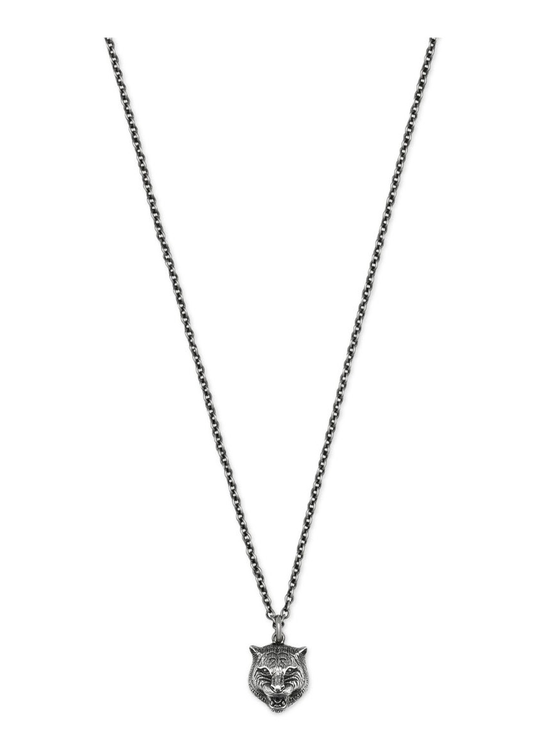 Gucci Gatto Feline ketting van zilver met hanger  - voorkant zilver