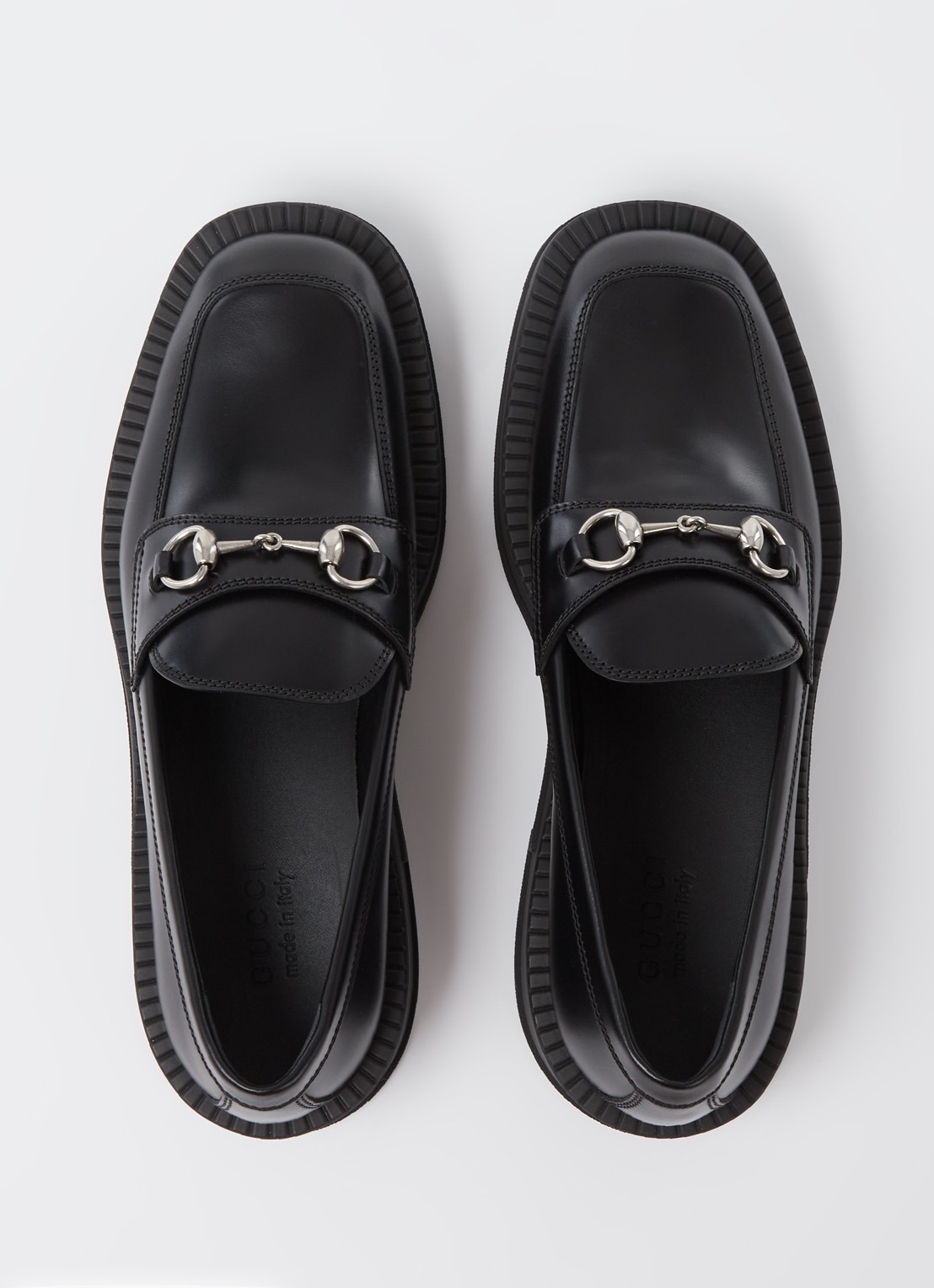 Gucci Genk loafer van leer  - detail 5 zwart