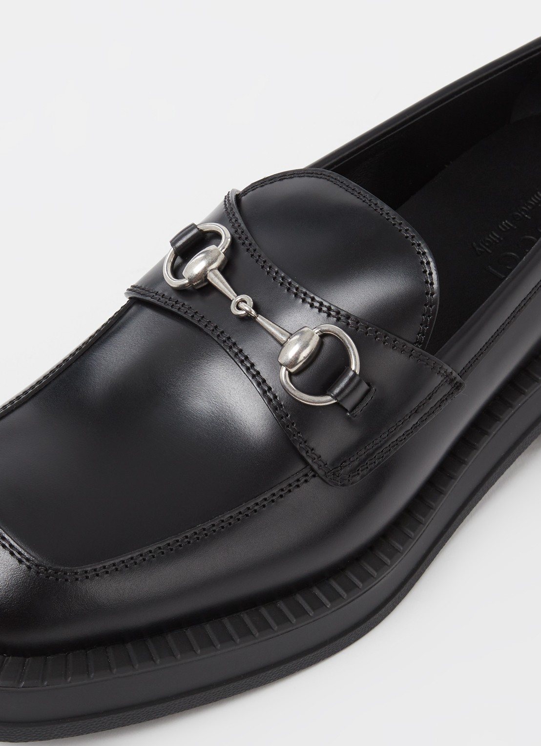 Gucci Genk loafer van leer  - detail 6 zwart