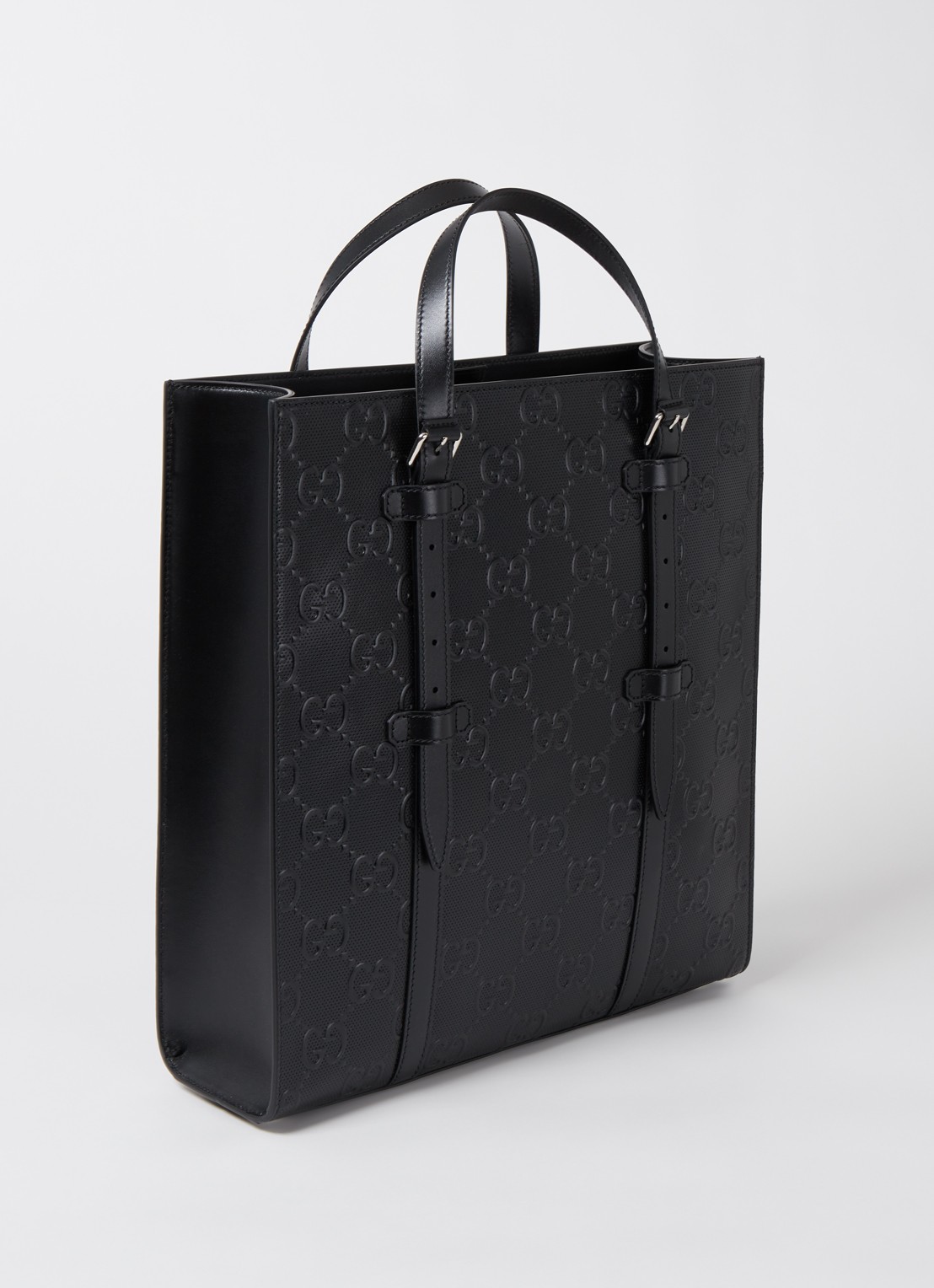 Gucci GG Tennis shopper van geperforeerd leer  - achterkant 6 zwart
