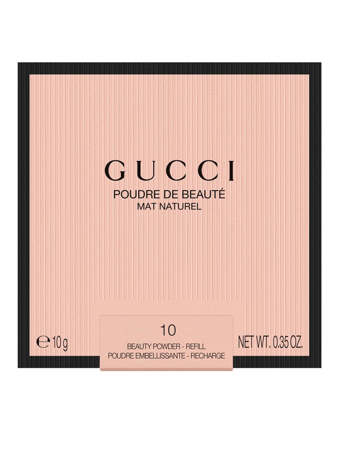 Gucci Gucci Poudre de Beauté Mat Naturel - gezichtspoeder navulling - voorkant 4 10 medium deep neutral