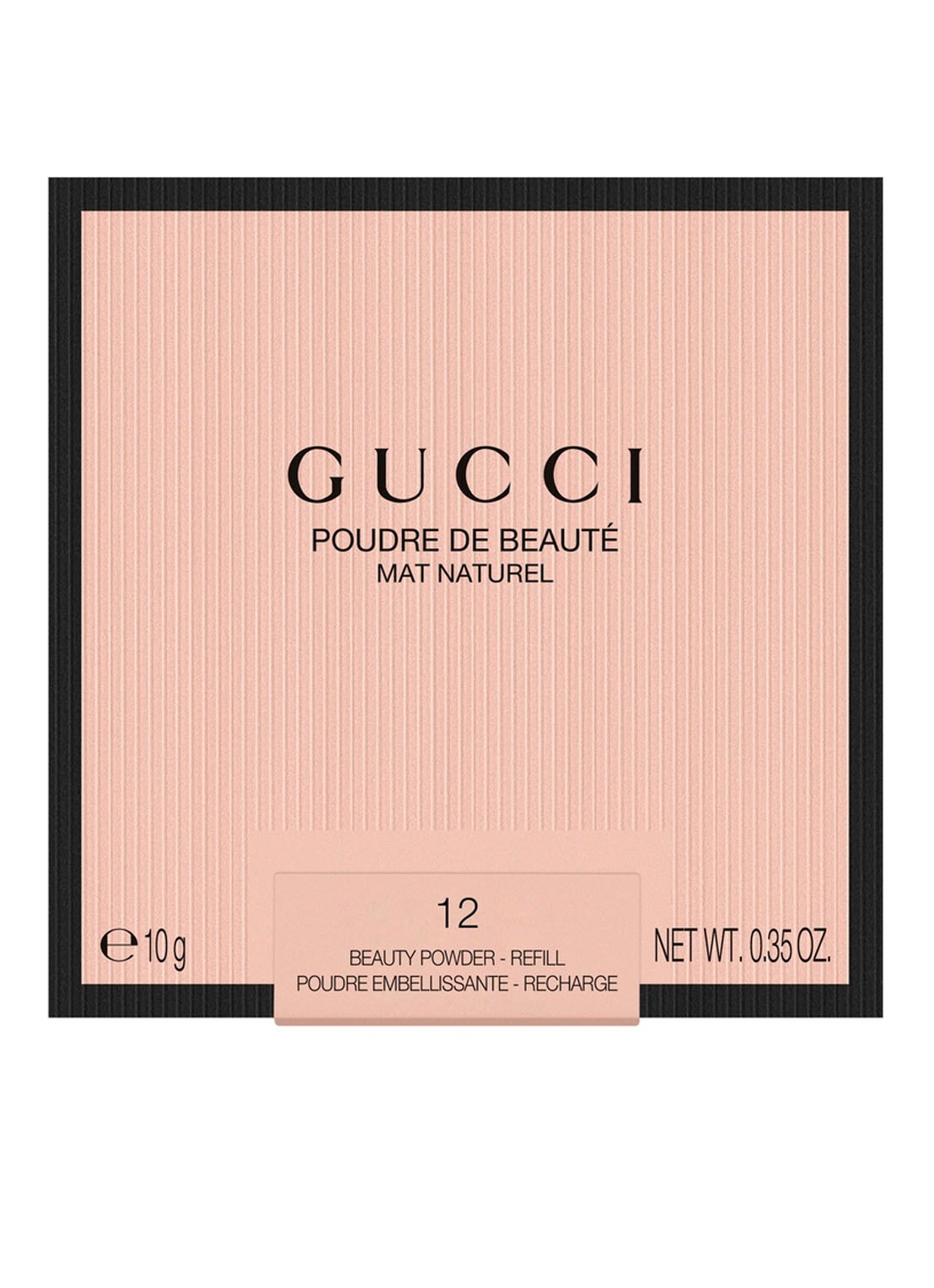Gucci Gucci Poudre de Beauté Mat Naturel - gezichtspoeder navulling - voorkant 4 12 deep neutral