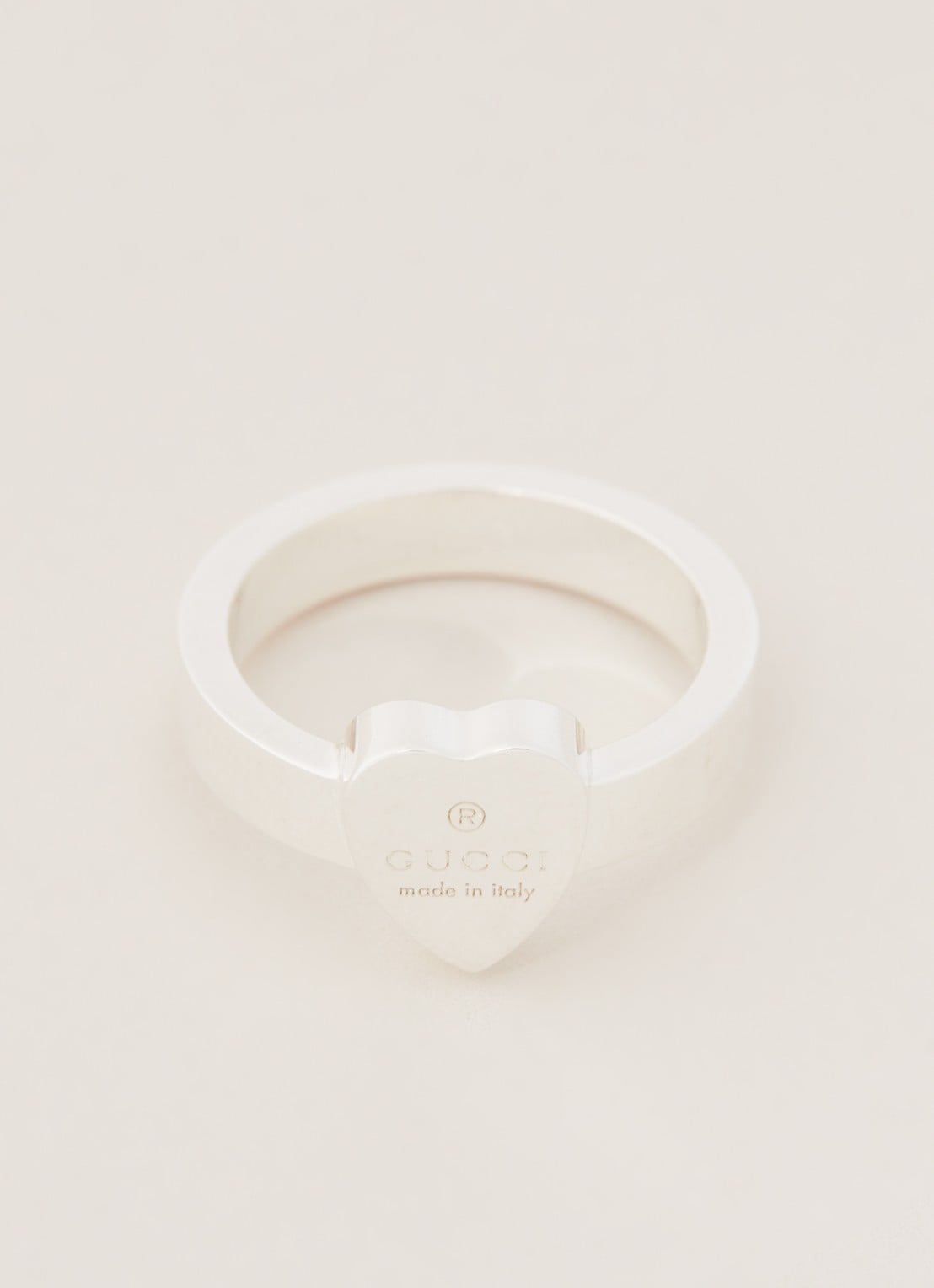 Gucci Heart ring van zilver  - detail 2 zilver