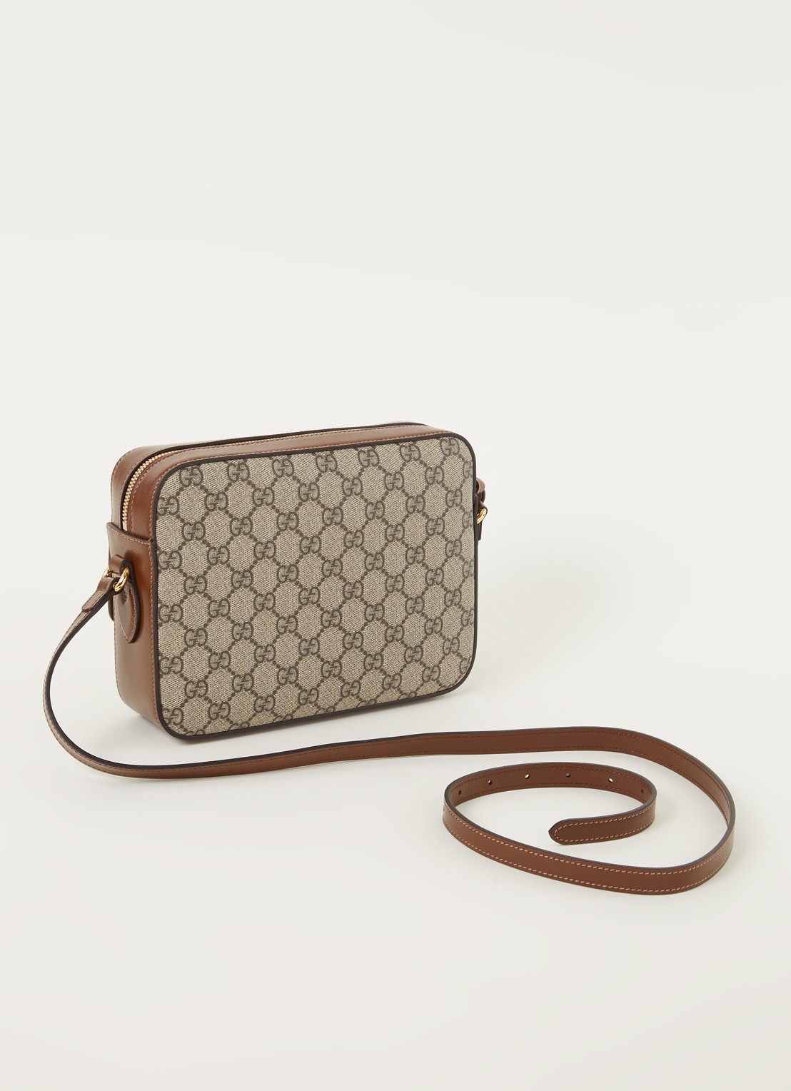 Gucci Horsebit 1955 Small camerabag met leren details - achterkant bruin