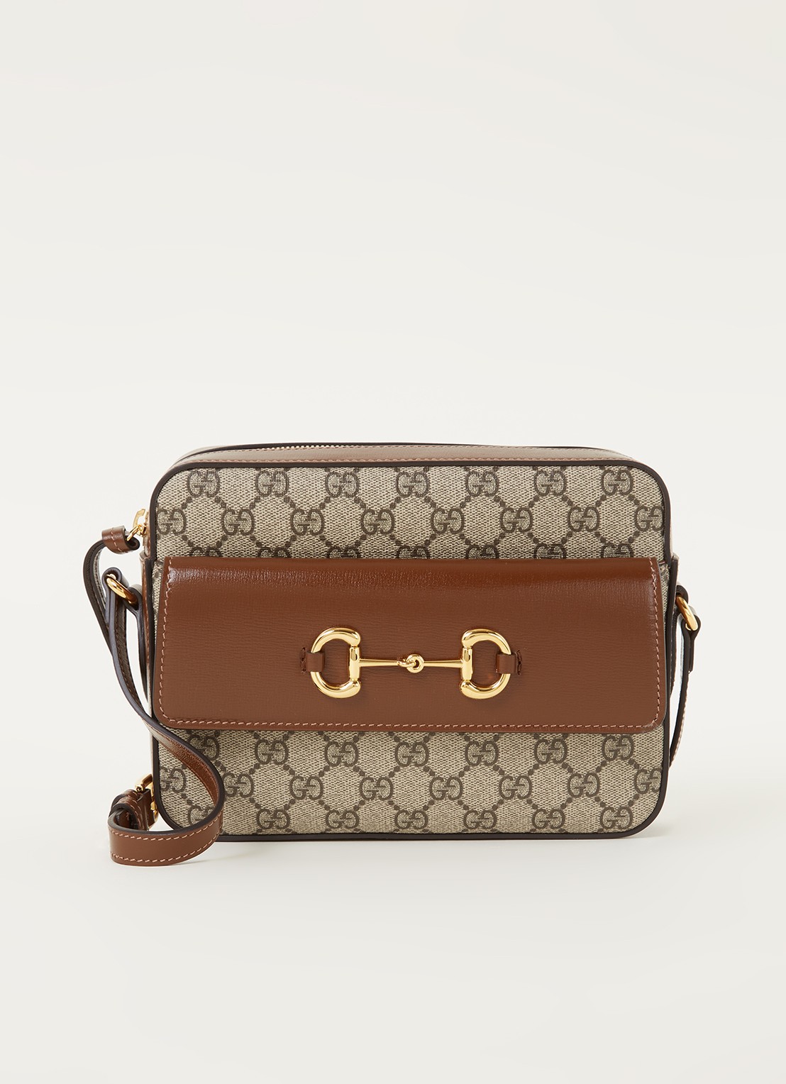 Gucci Horsebit 1955 Small camerabag met leren details - voorkant 2 bruin