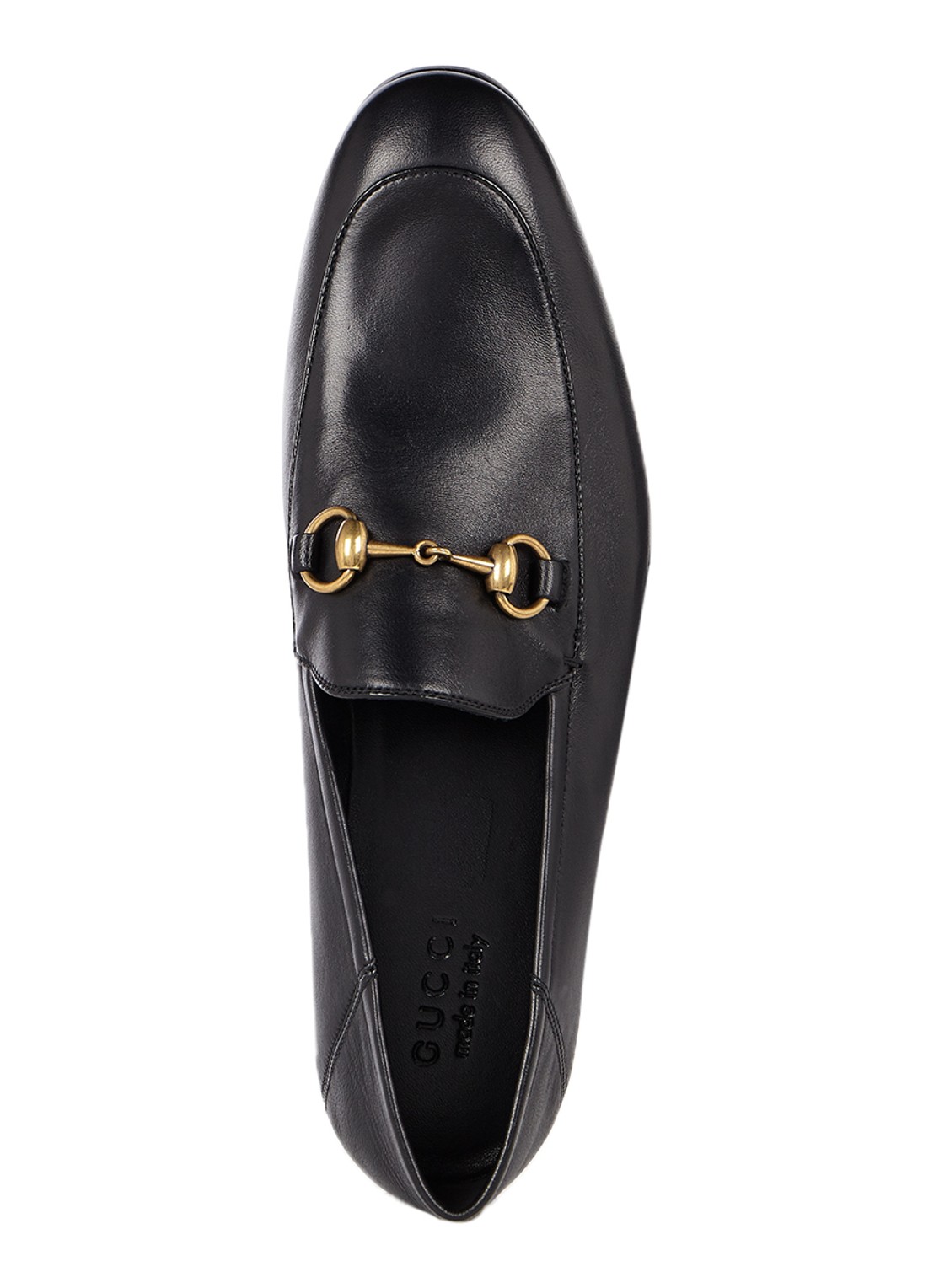 Gucci Horsebit loafer van leer - detail zwart