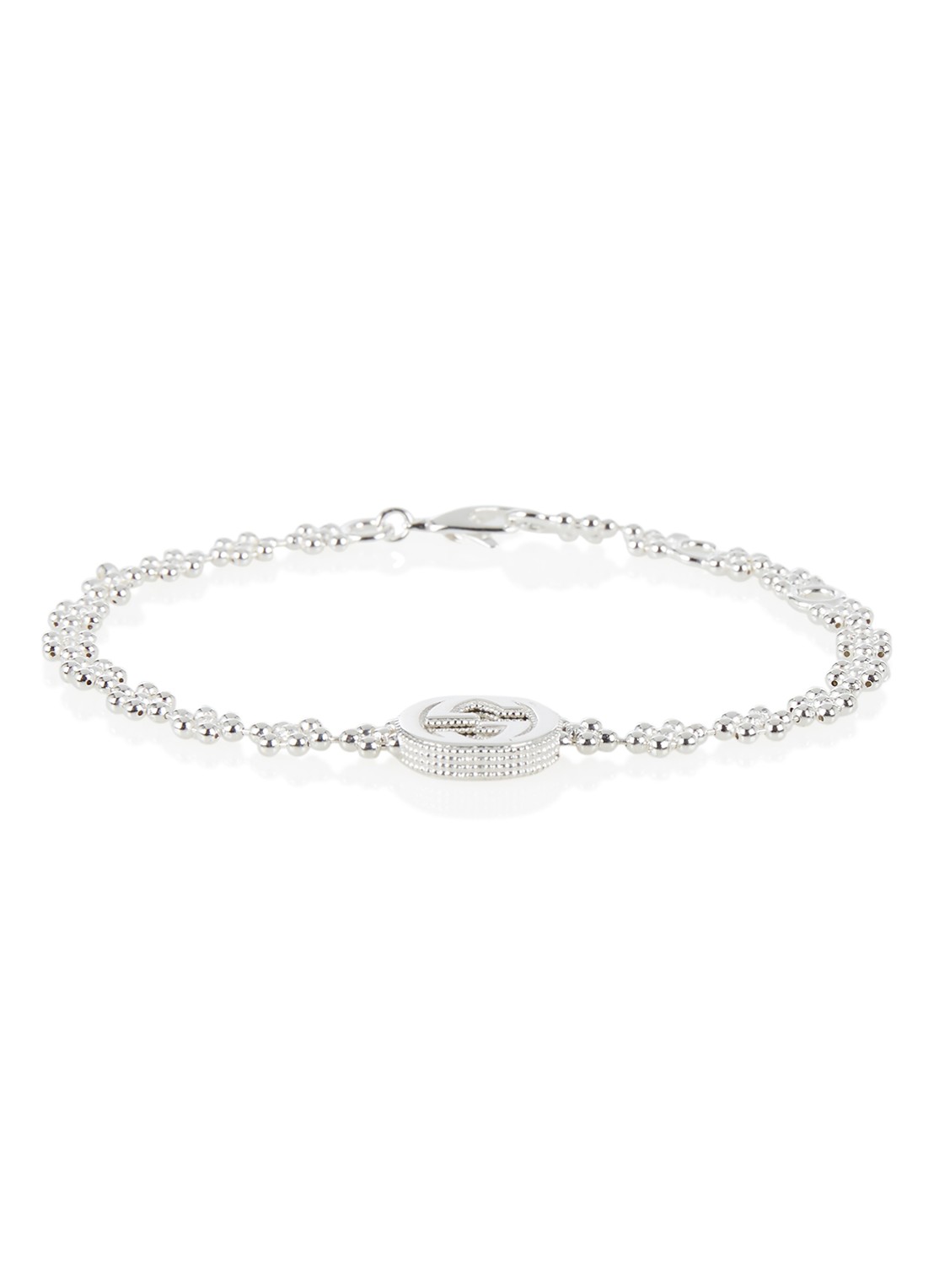 Gucci Interlocking G armband van zilver - voorkant zilver