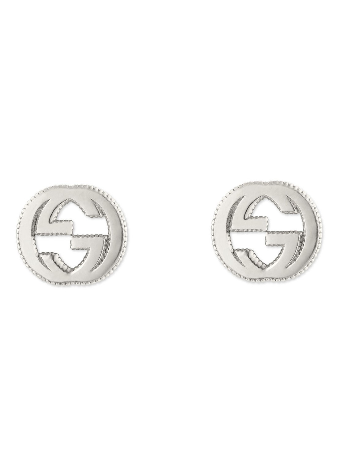 Gucci Interlocking G oorknopjes van zilver - voorkant zilver