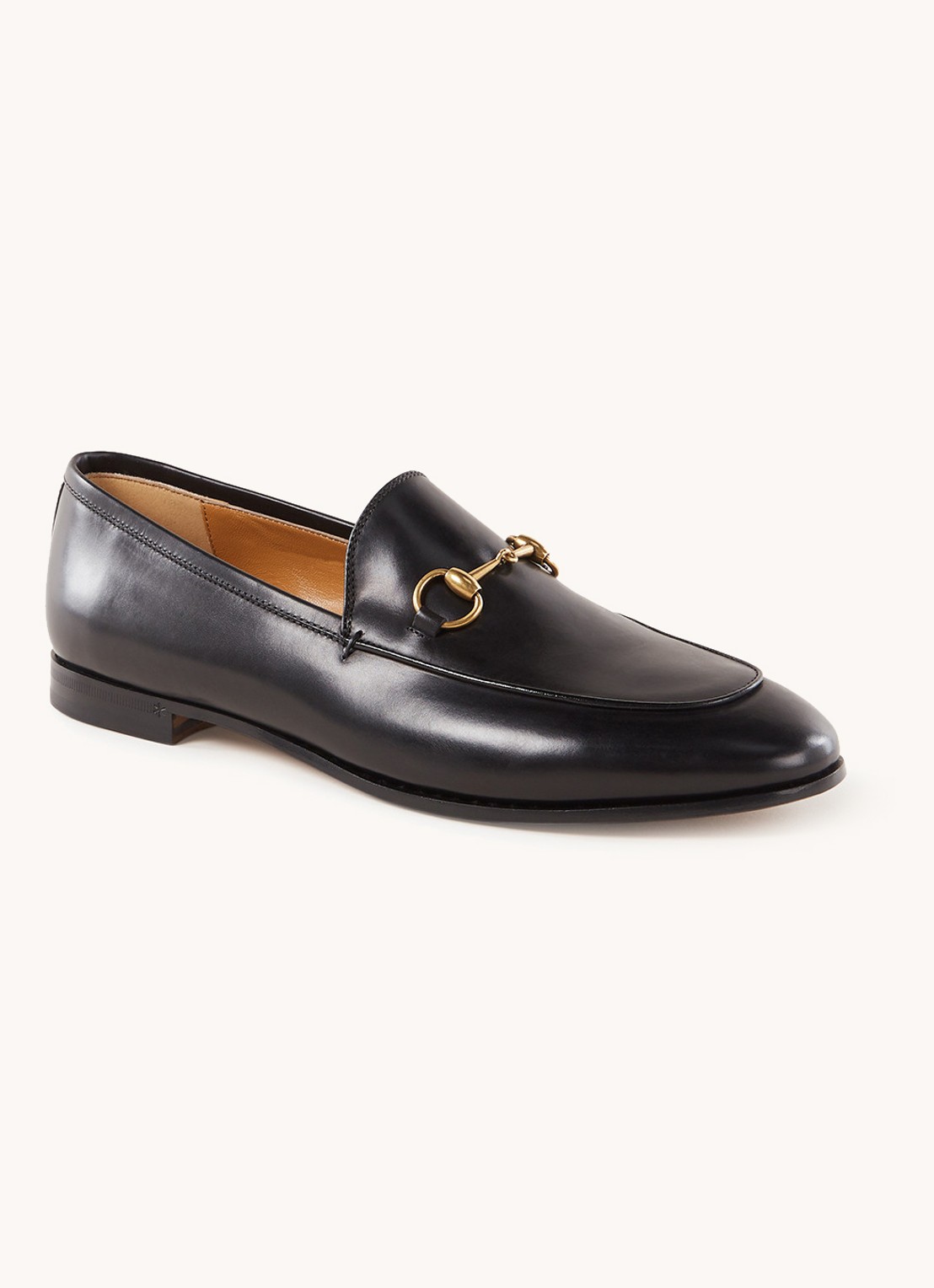 Gucci Jordaan loafer van leer met horsebit - voorkant 4 zwart