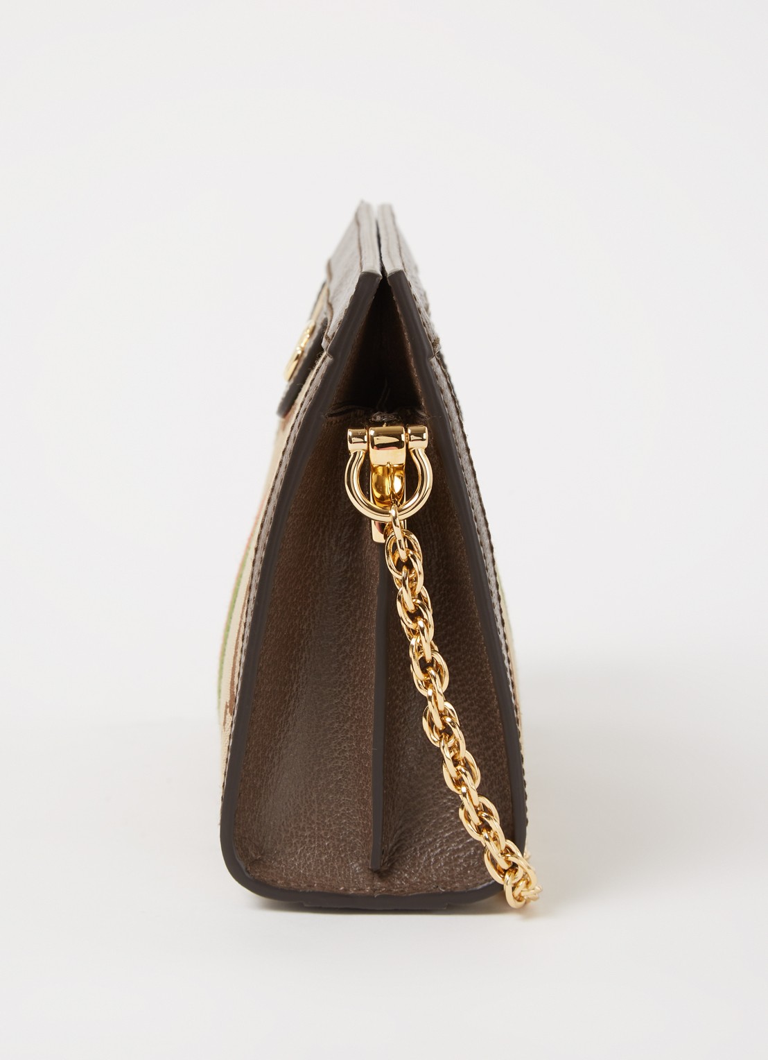 Gucci Ophidia Jumbo Small schoudertas van canvas met leren details - detail 5 lichtbruin