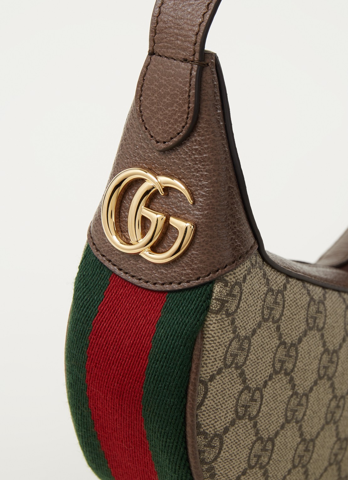 Gucci Ophidia Mini baguette bag van leer en canvas - detail 5 beige