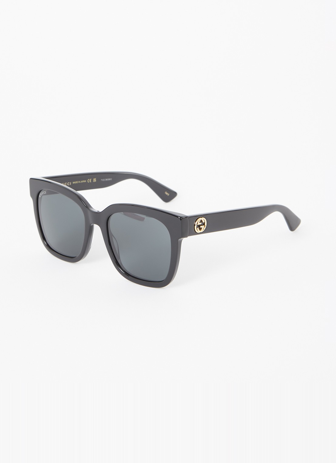 Gucci Retro zonnebril GG034SN - voorkant 4 zwart