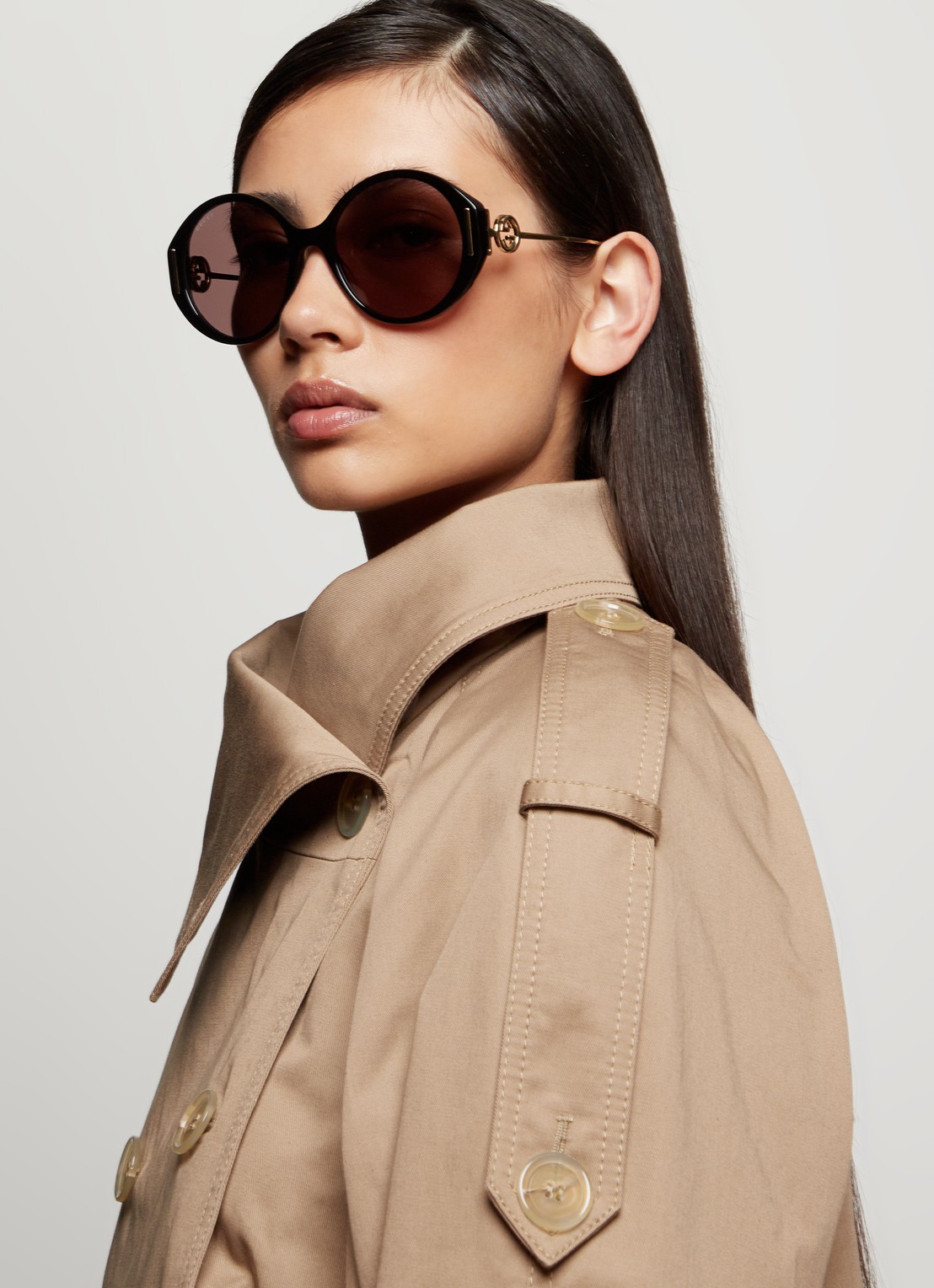Gucci Retro zonnebril GG1202S - voorkant 2 zwart
