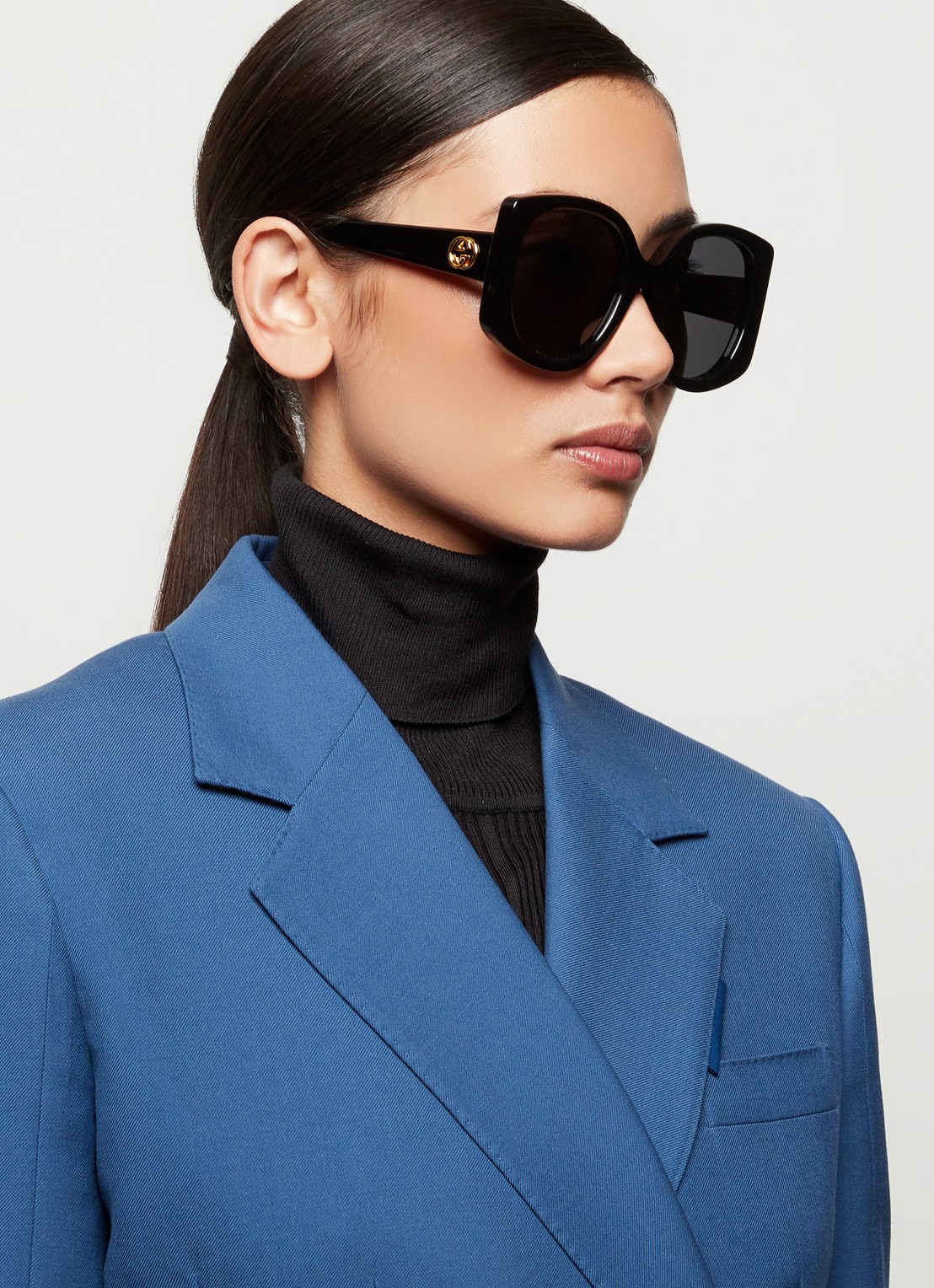 Gucci Retro zonnebril GG1257S - voorkant 2 zwart