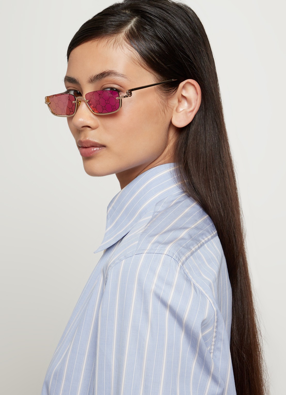 Gucci Retro zonnebril GG1278S - voorkant 2 goud