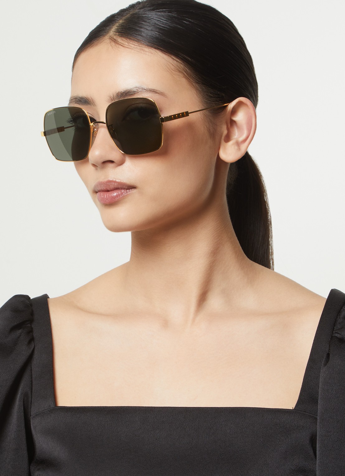Gucci Retro zonnebril GG1434S - voorkant 5 goud