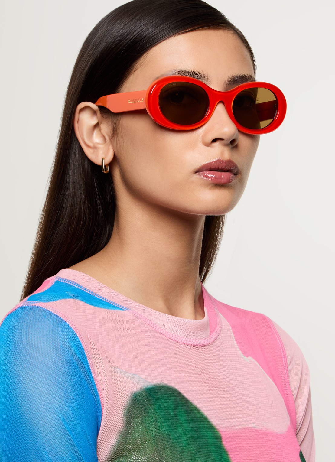 Gucci Retro zonnebril GG1587S - voorkant 2 neonoranje