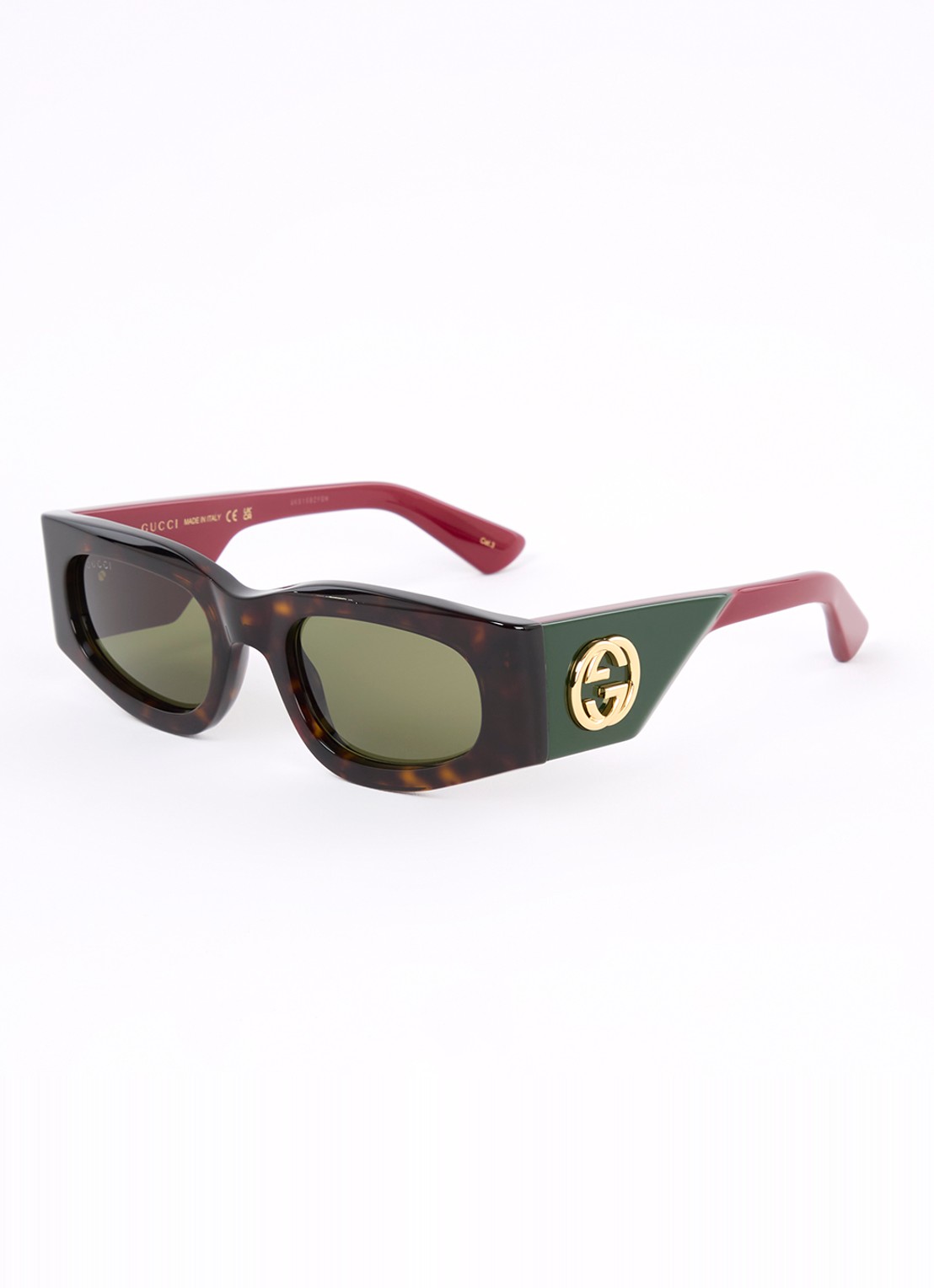 Gucci Retro zonnebril GG1664S - voorkant donkerbruin