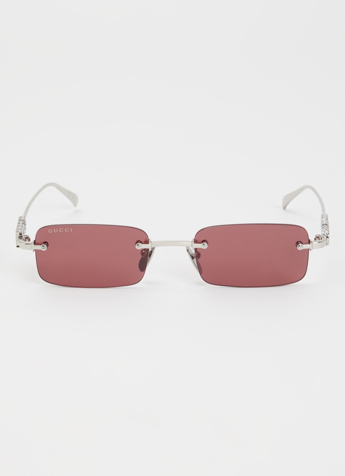 Gucci Retro zonnebril GG1808S - detail zilver