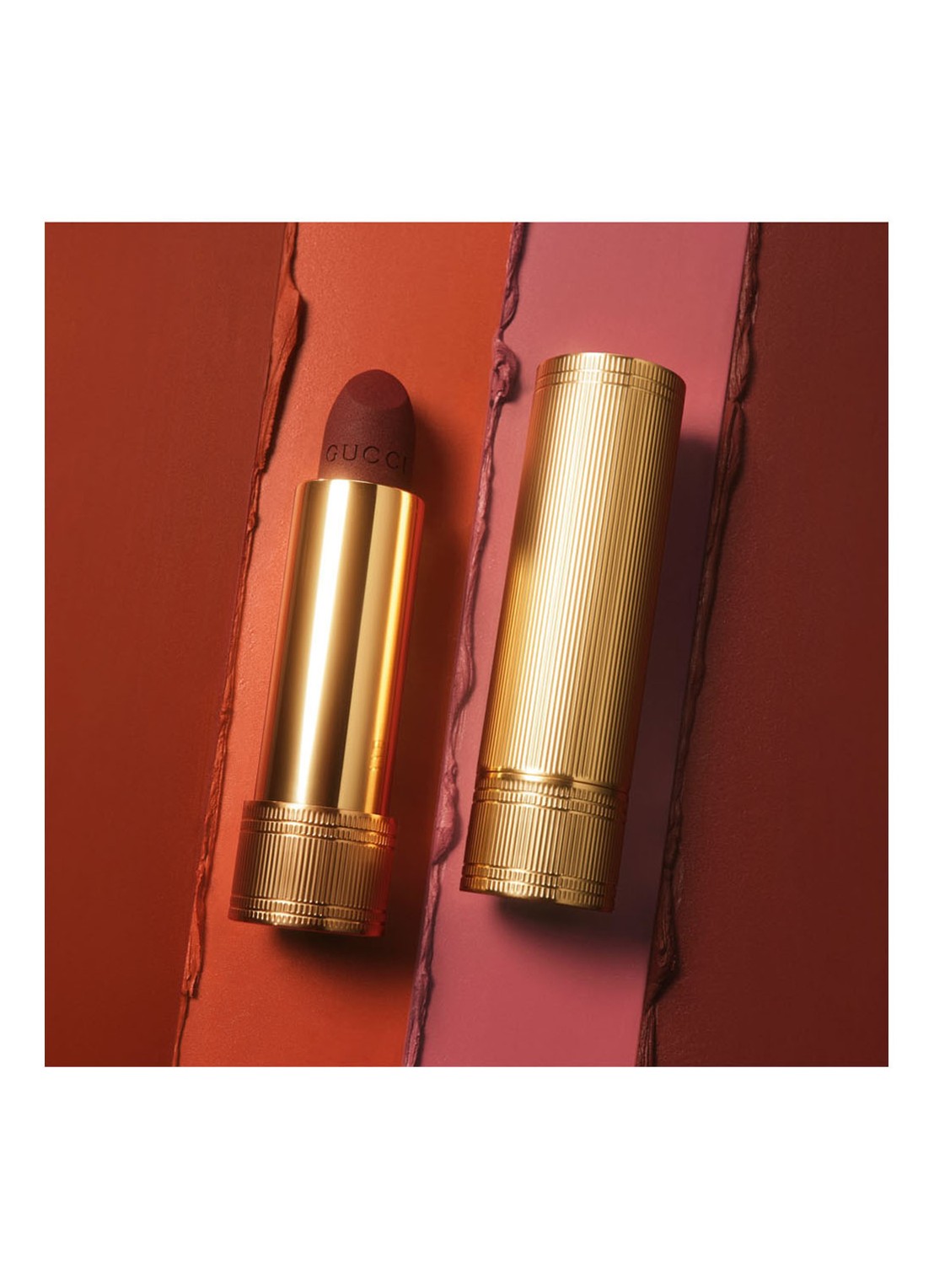 Gucci Rouge à Lèvres Matte Finish - matte Lipstick - detail 3 lucy dark orange
