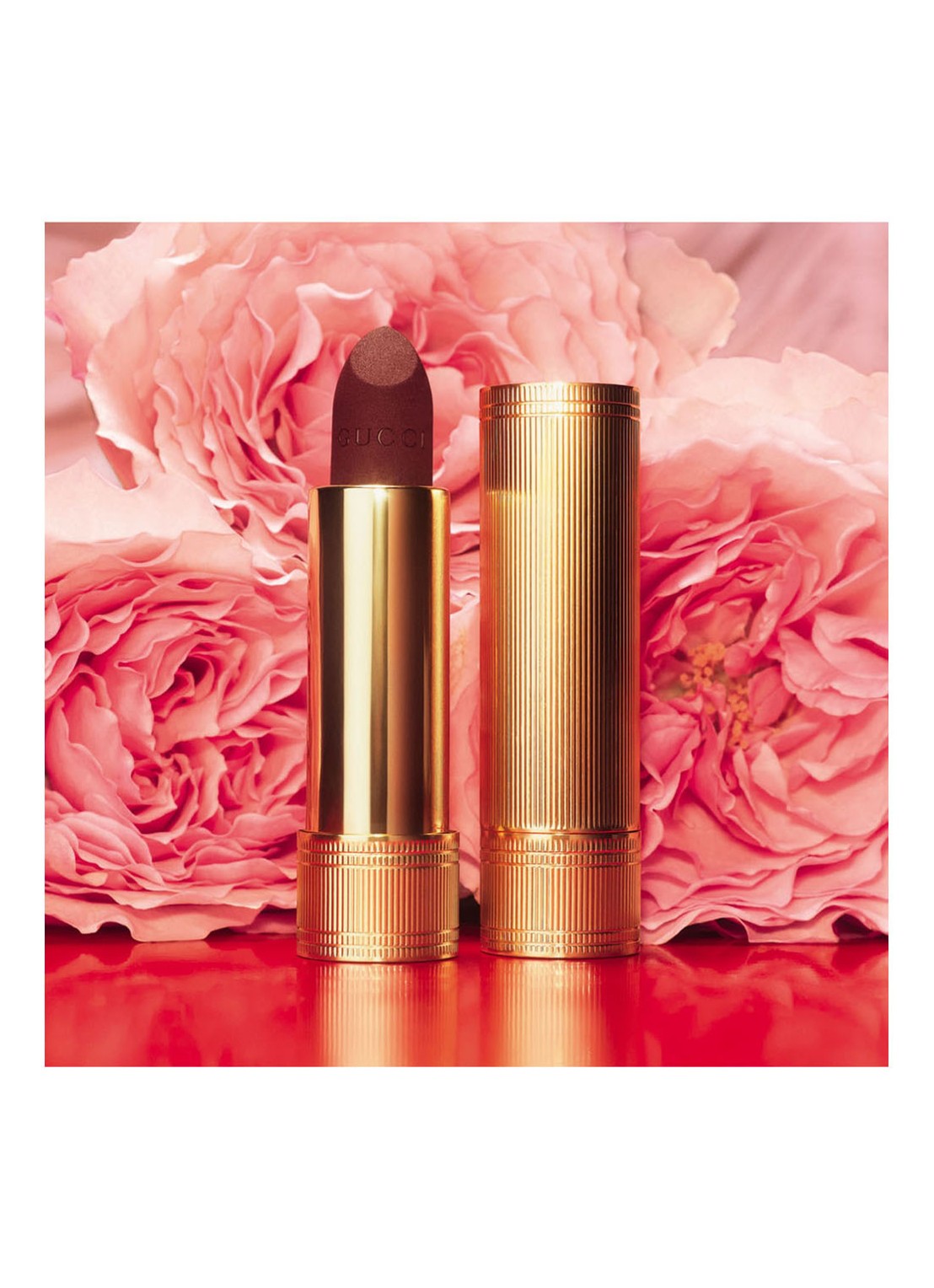 Gucci Rouge à Lèvres Matte Finish - matte Lipstick - detail 5 lucy dark orange