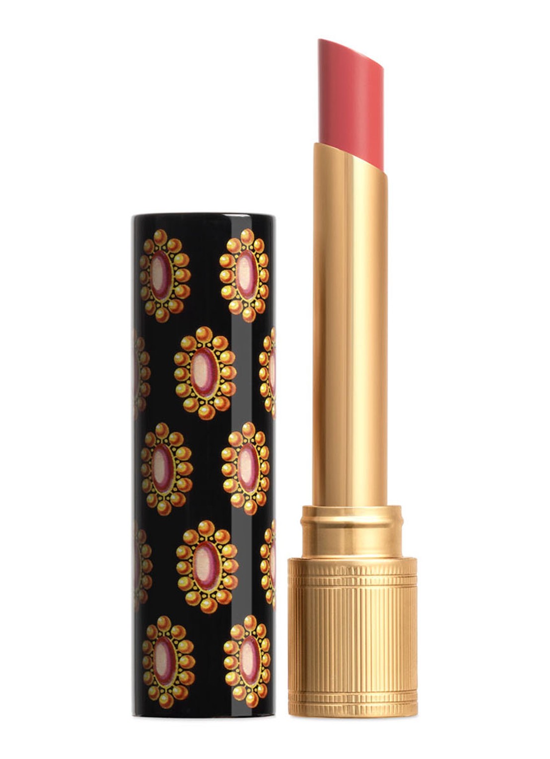 Gucci Rouge de Beauté Brillant Glow en Care - lipstick - voorkant 6 215 july blush