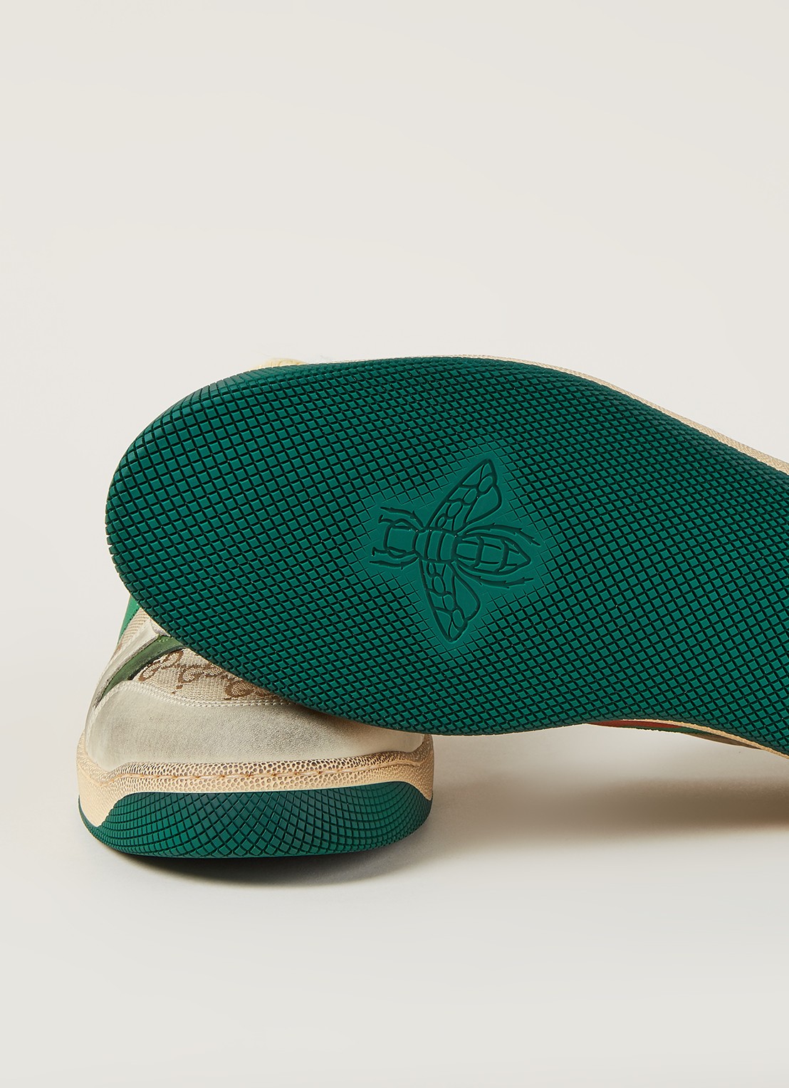 Gucci Screener sneaker met leren details  - detail 5 beige