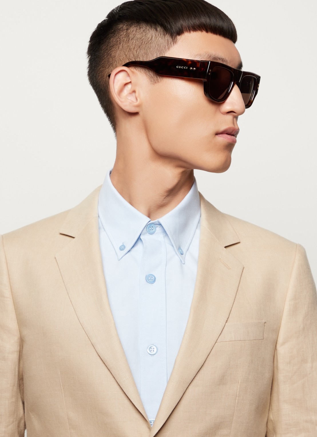 Gucci Wayfarer zonnebril GG1262S - voorkant 5 bruin