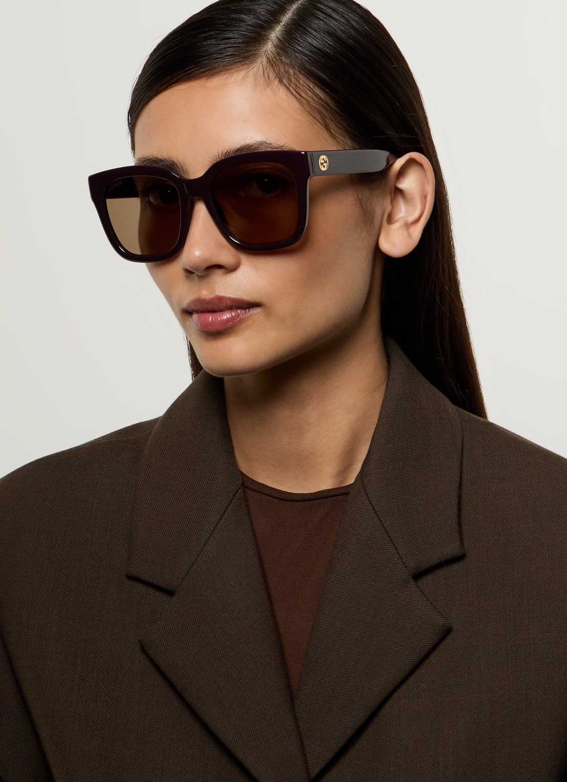 Gucci Wayfarer zonnebril GG1338S - voorkant 2 paars