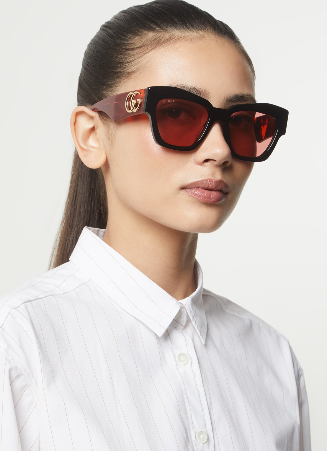 Gucci Wayfarer zonnebril GG1422S - voorkant 2 zwart