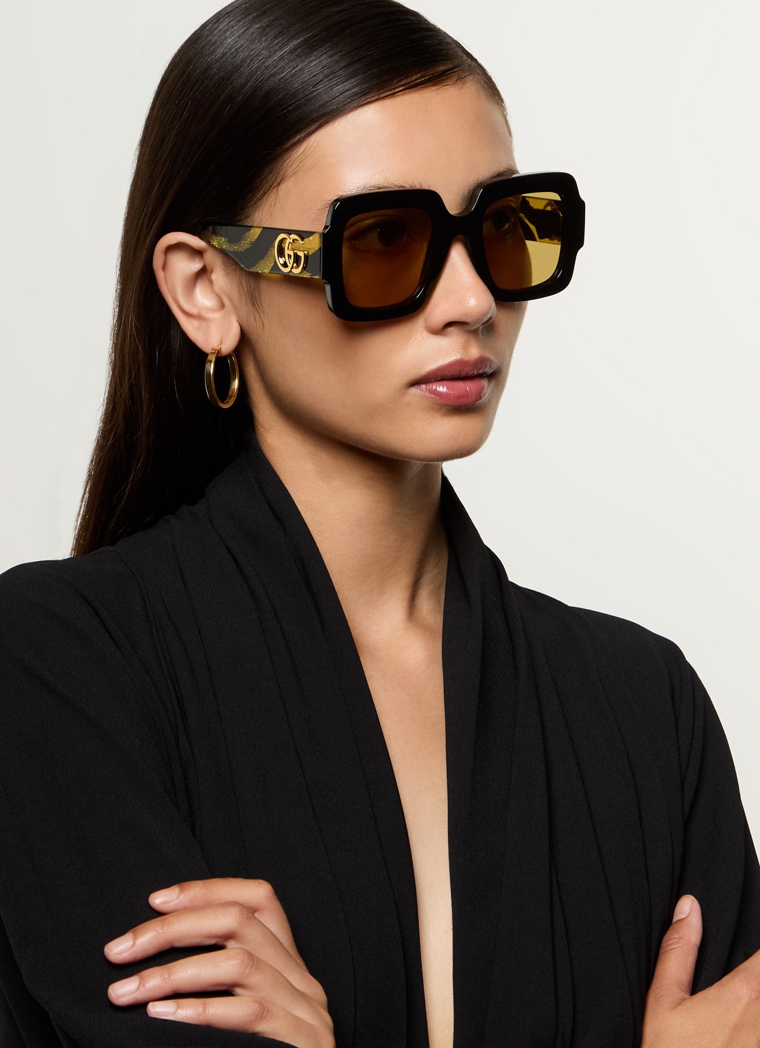 Gucci Wayfarer zonnebril GG1547S - voorkant 2 geel