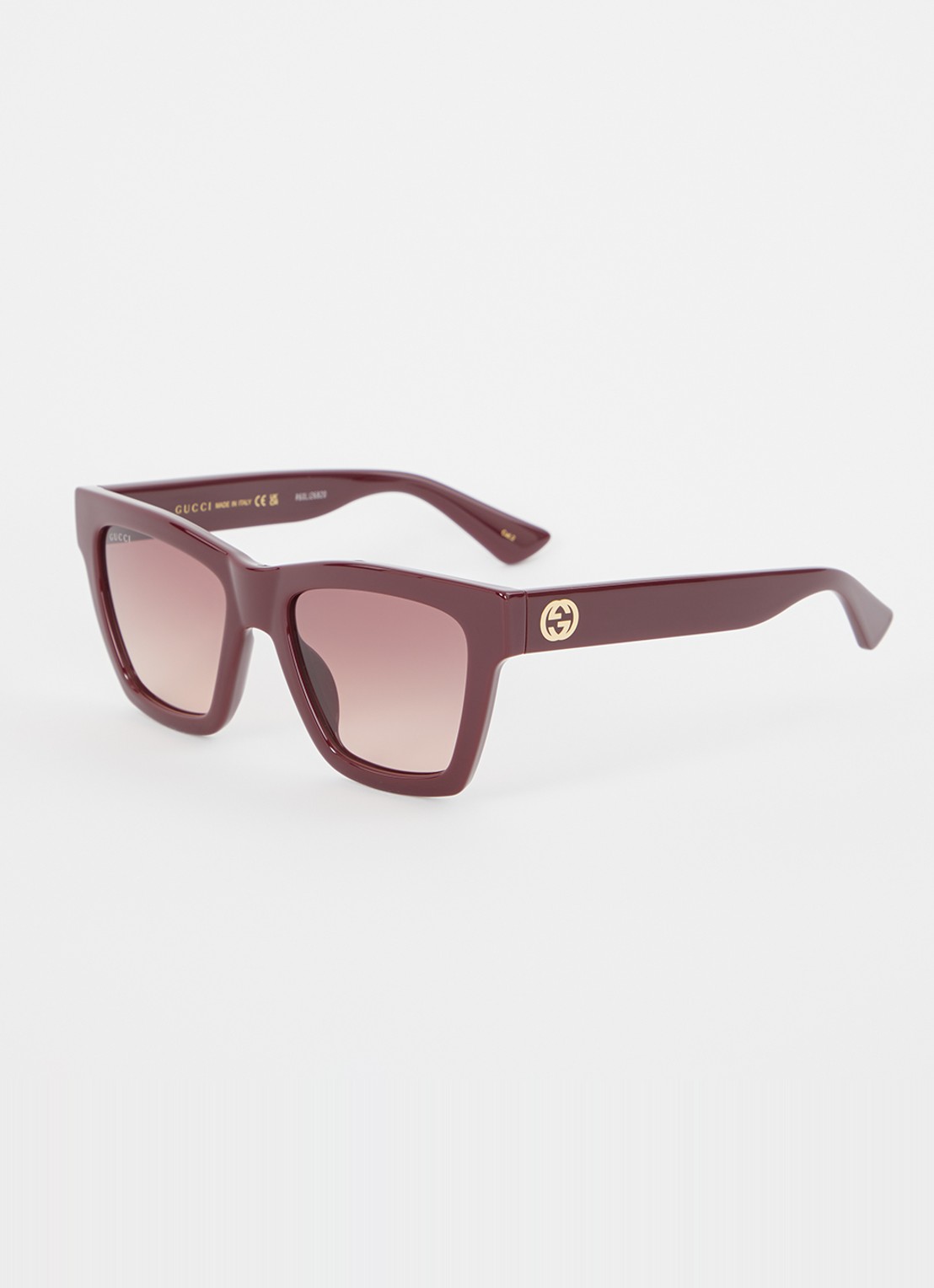 Gucci Wayfarer zonnebril GG1714S - voorkant bordeauxrood