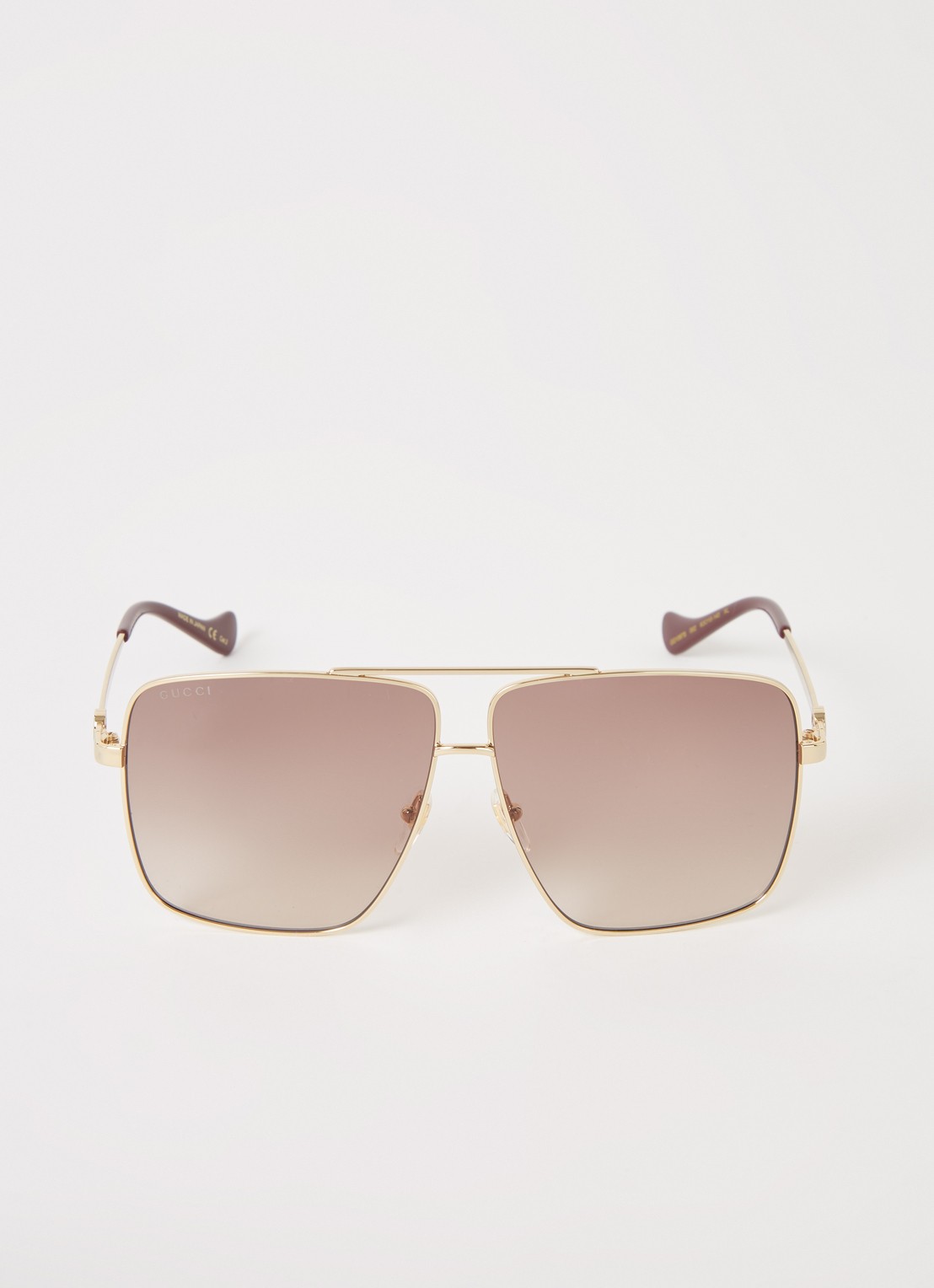 Gucci Zonnebril GC001815 met brillenkoord - voorkant 2 goud