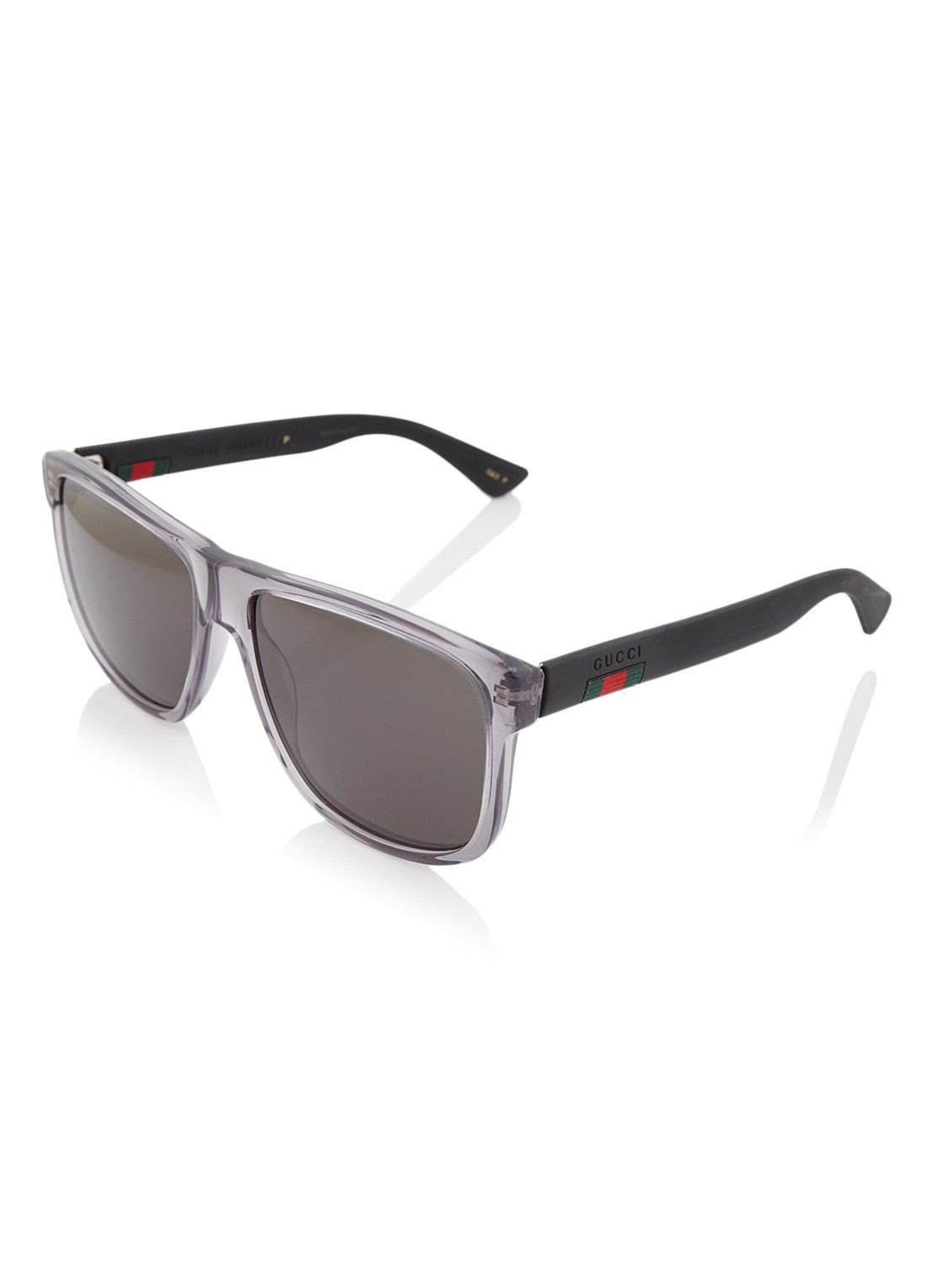 Gucci Zonnebril gepolariseerd GG0010S - voorkant 4 grijs