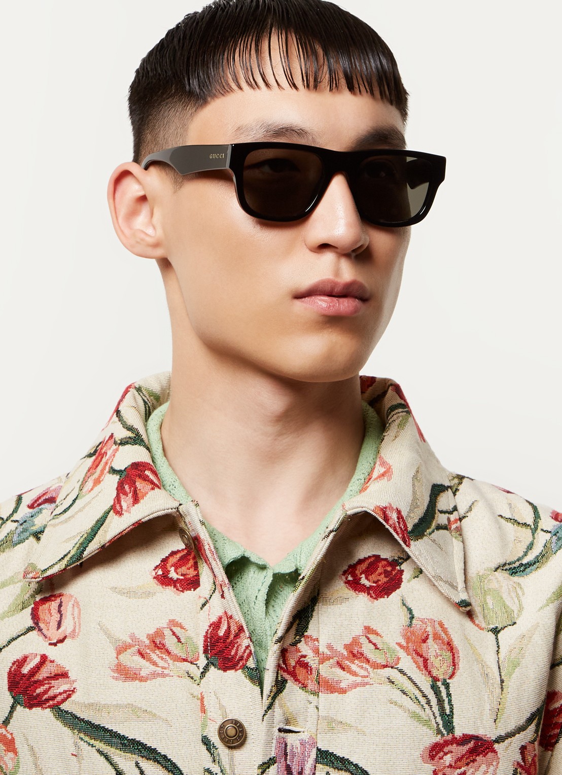 Gucci Zonnebril gepolariseerd GG1427S - voorkant 5 zwart