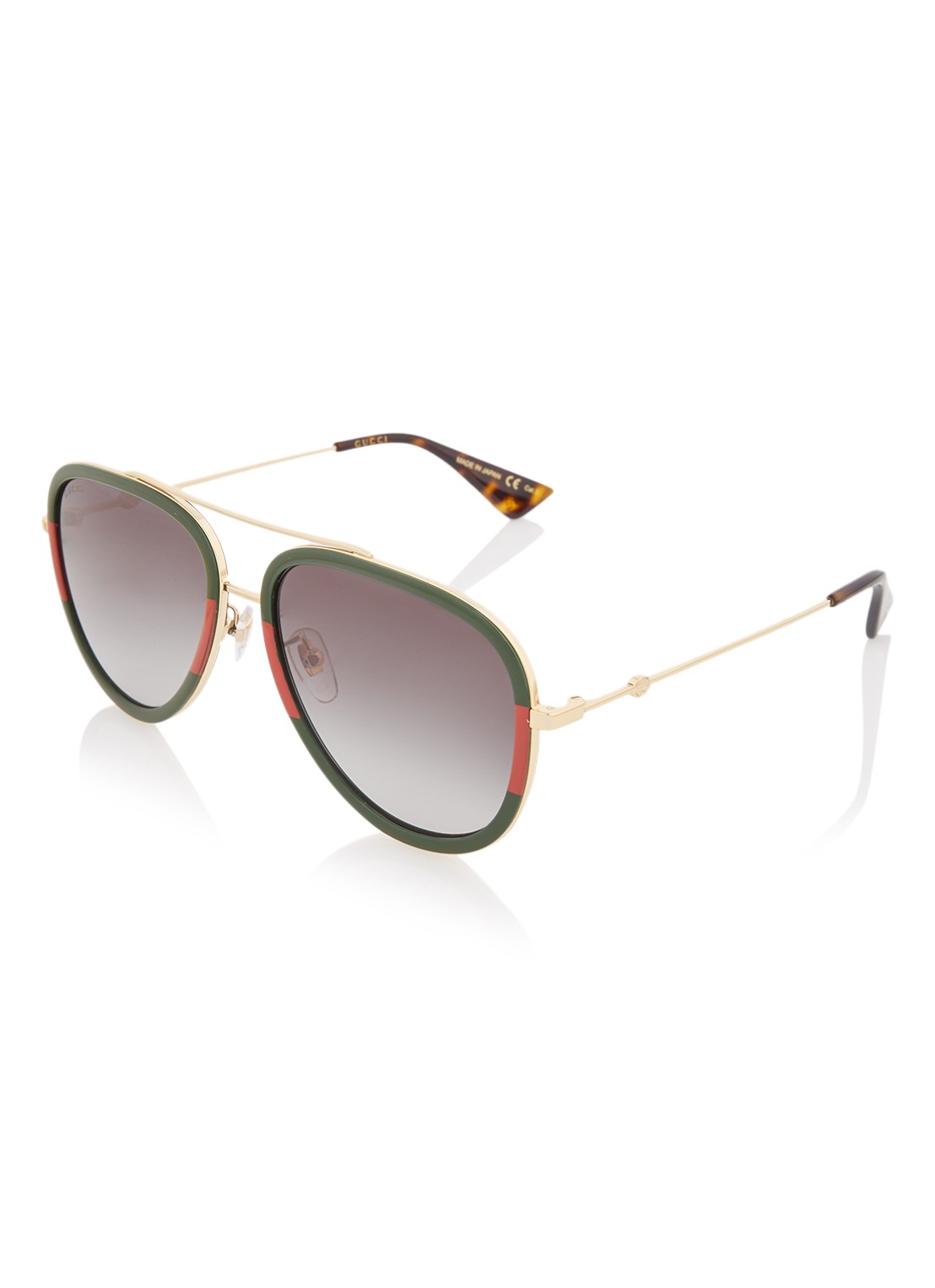 Gucci Zonnebril GG0062S  - voorkant groen