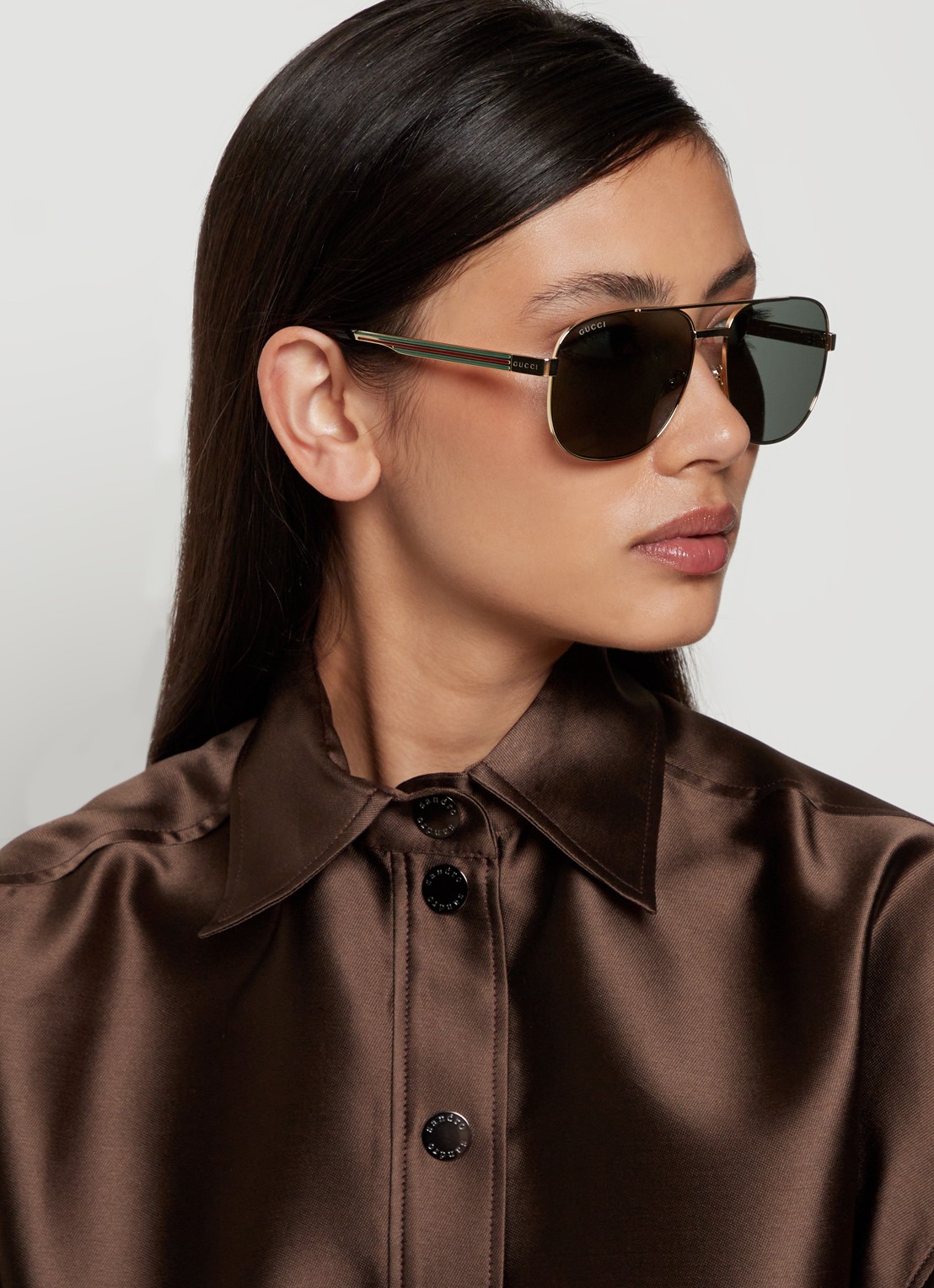 Gucci Zonnebril GG1223S - voorkant 2 goud